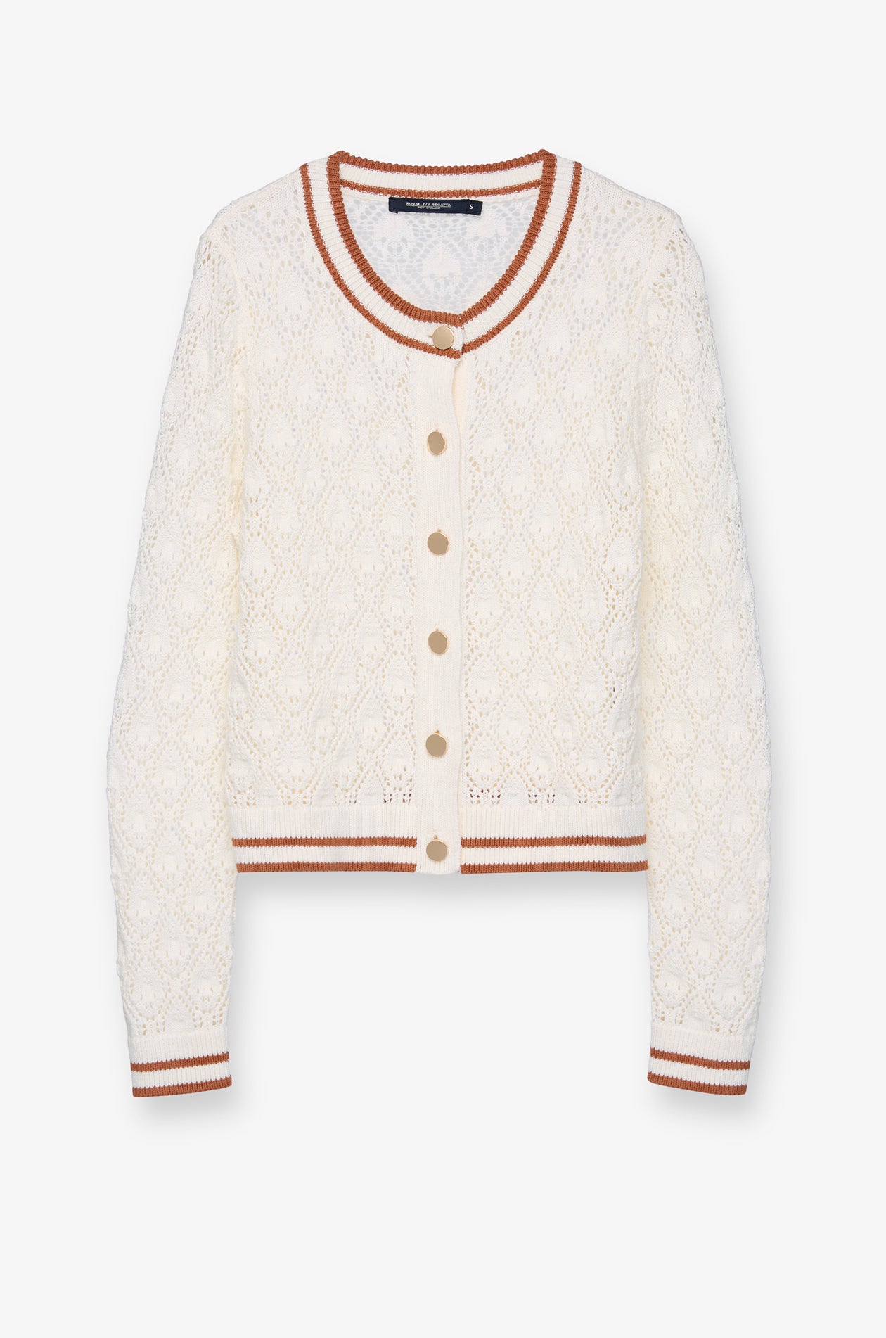 KNIT CARDIGAN WITH GOLDEN BUTTONS