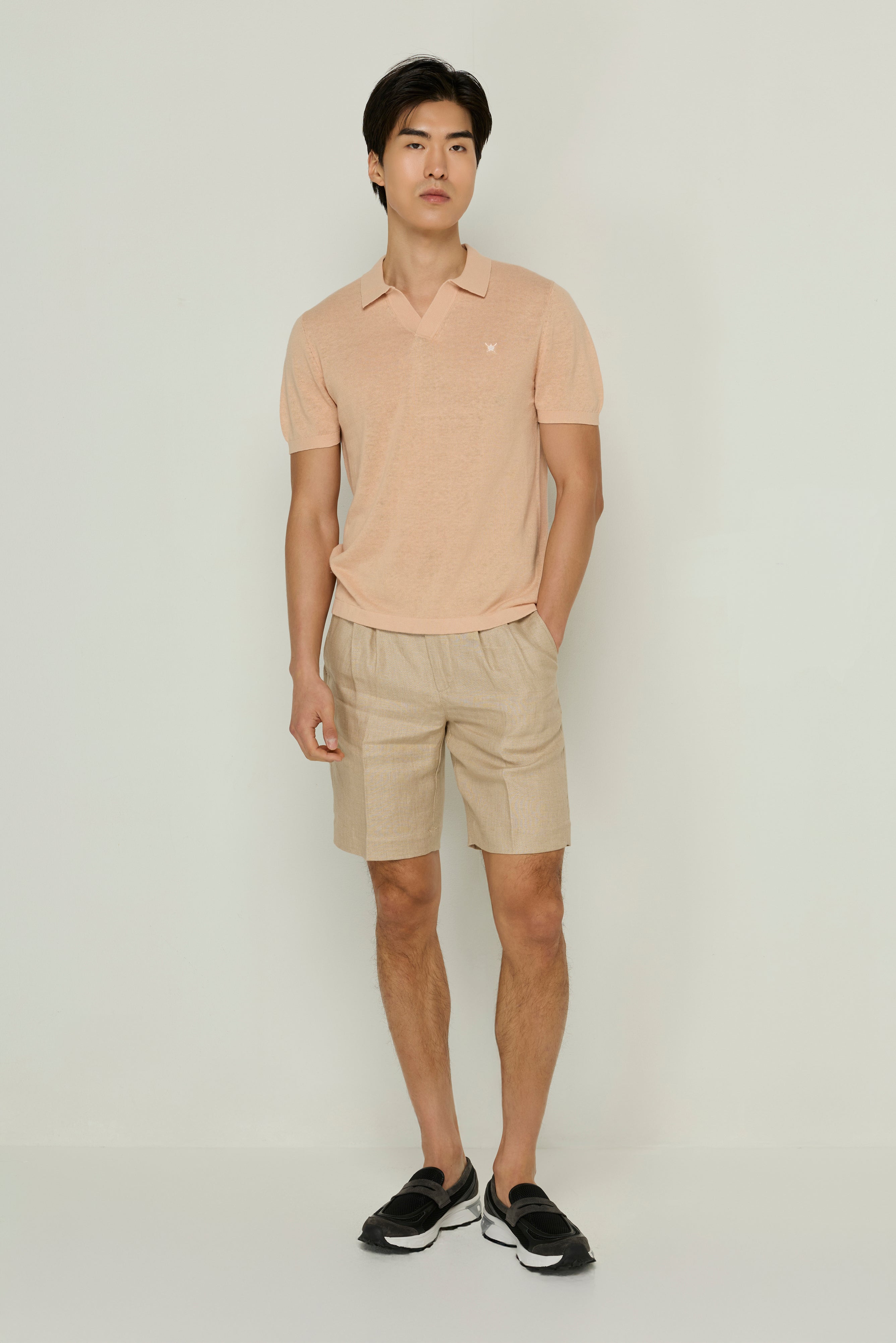 KNITWEAR OPEN PIQUE POLO SHIRT