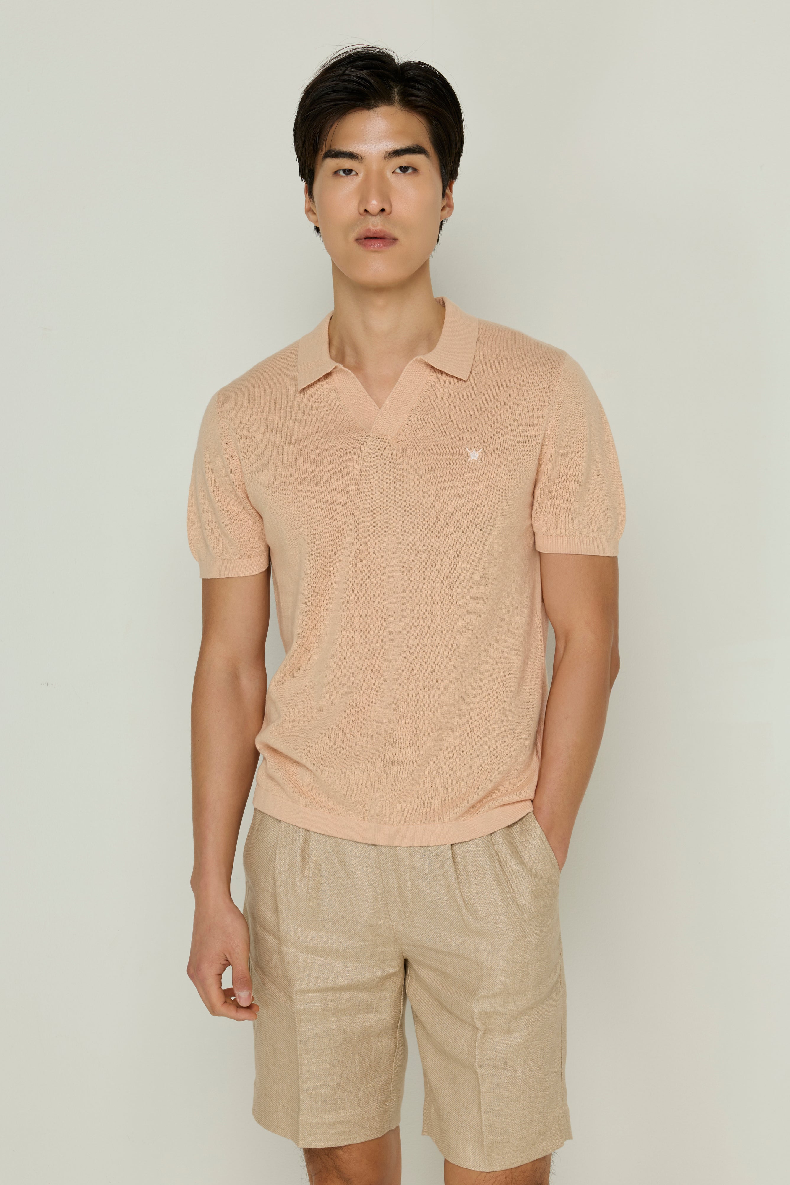 KNITWEAR OPEN PIQUE POLO SHIRT