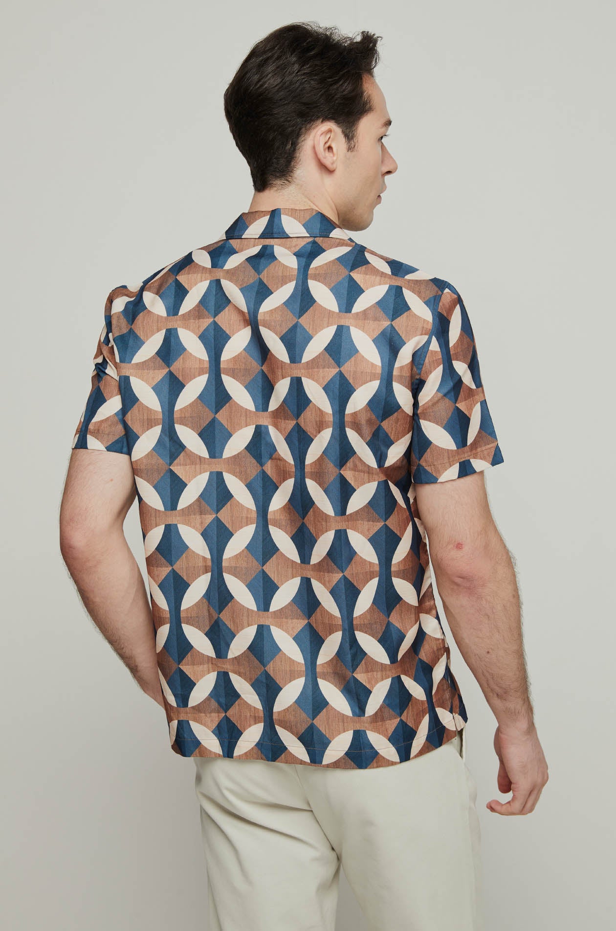 GEOMETRIC MONOGRAM CAMP SHIRT