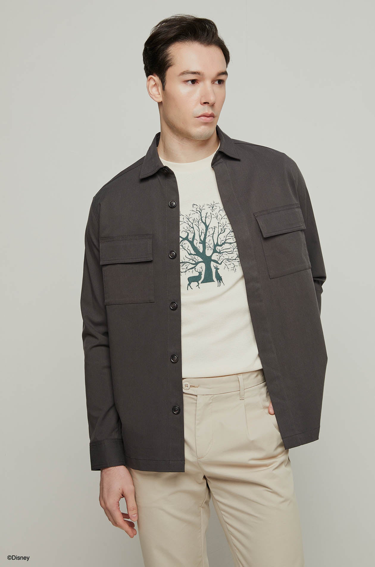 BAMBI WITH BIG TREE WAFFLE TEXTURED TEE