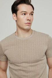TEXTURED JACQUARD KNITTED TEE