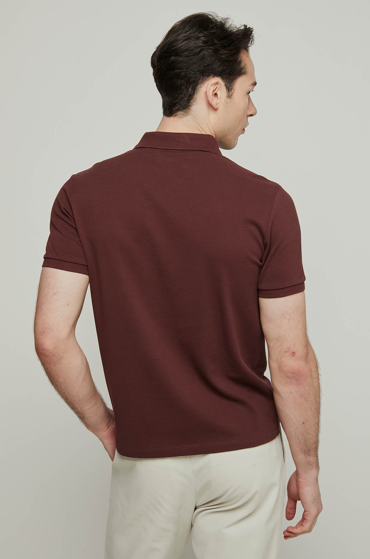 HALF-ZIP PIQUE POLO