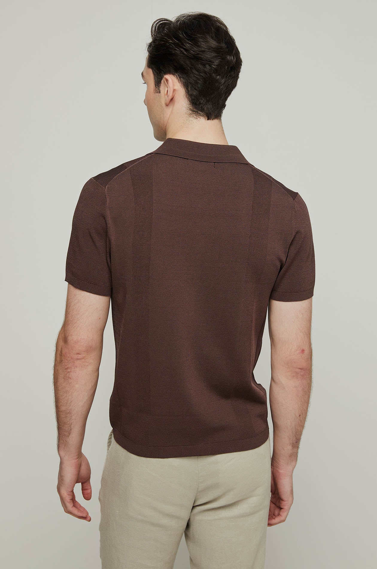 CONTRAST CUTTING CAMP SHIRT