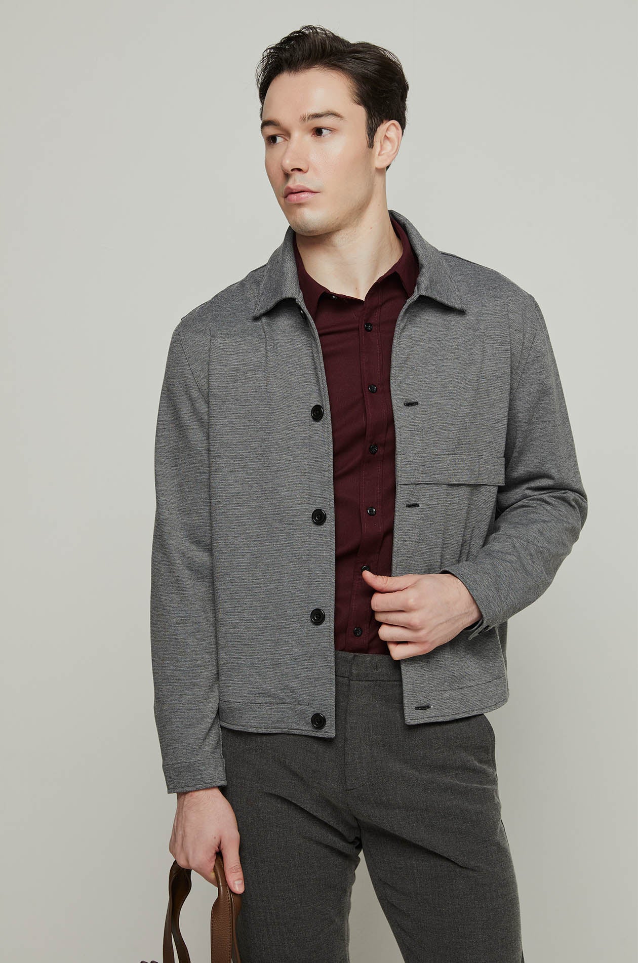 MAROON LONG SLEEVE SHIRT