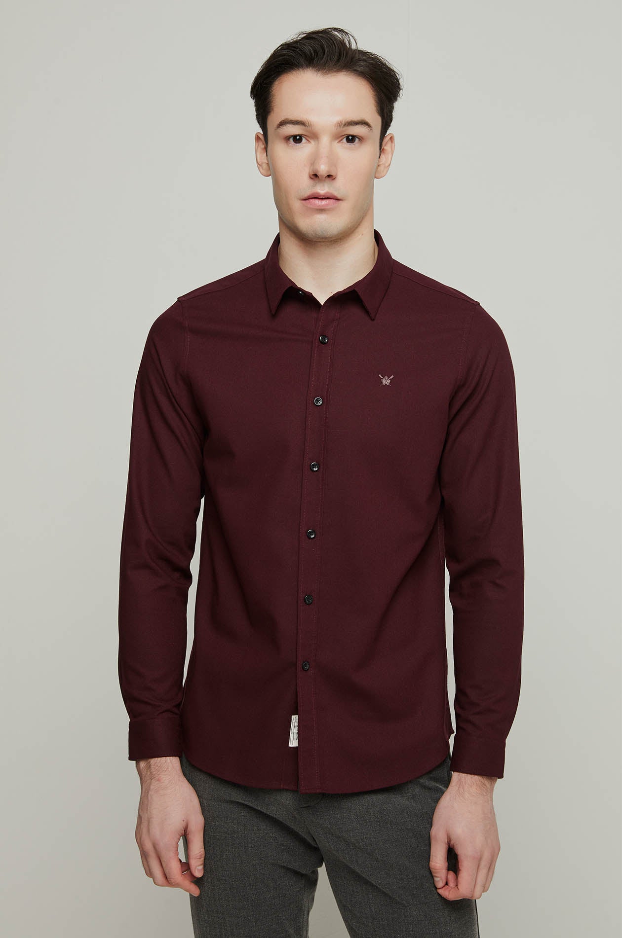 MAROON LONG SLEEVE SHIRT