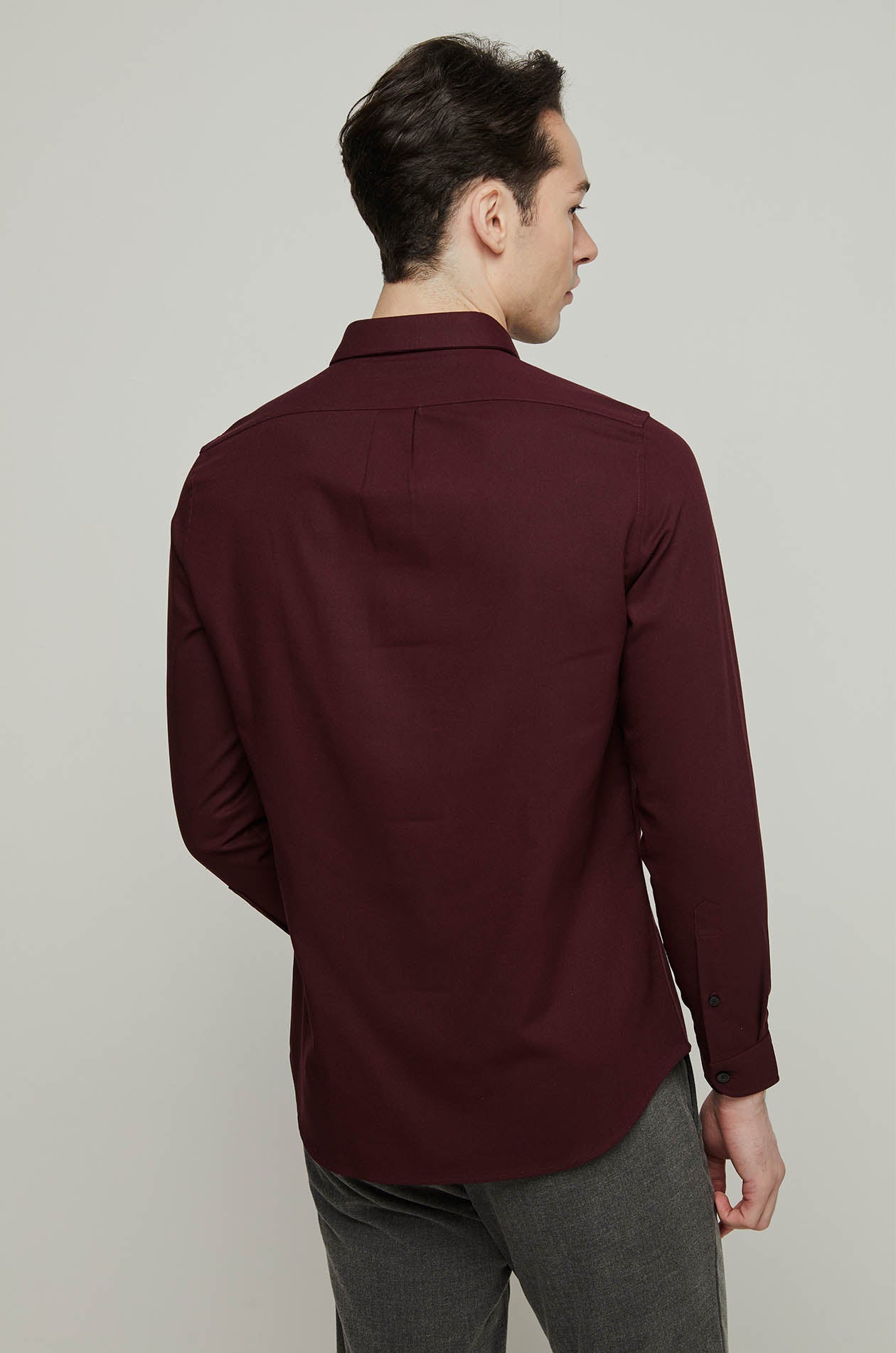 MAROON LONG SLEEVE SHIRT