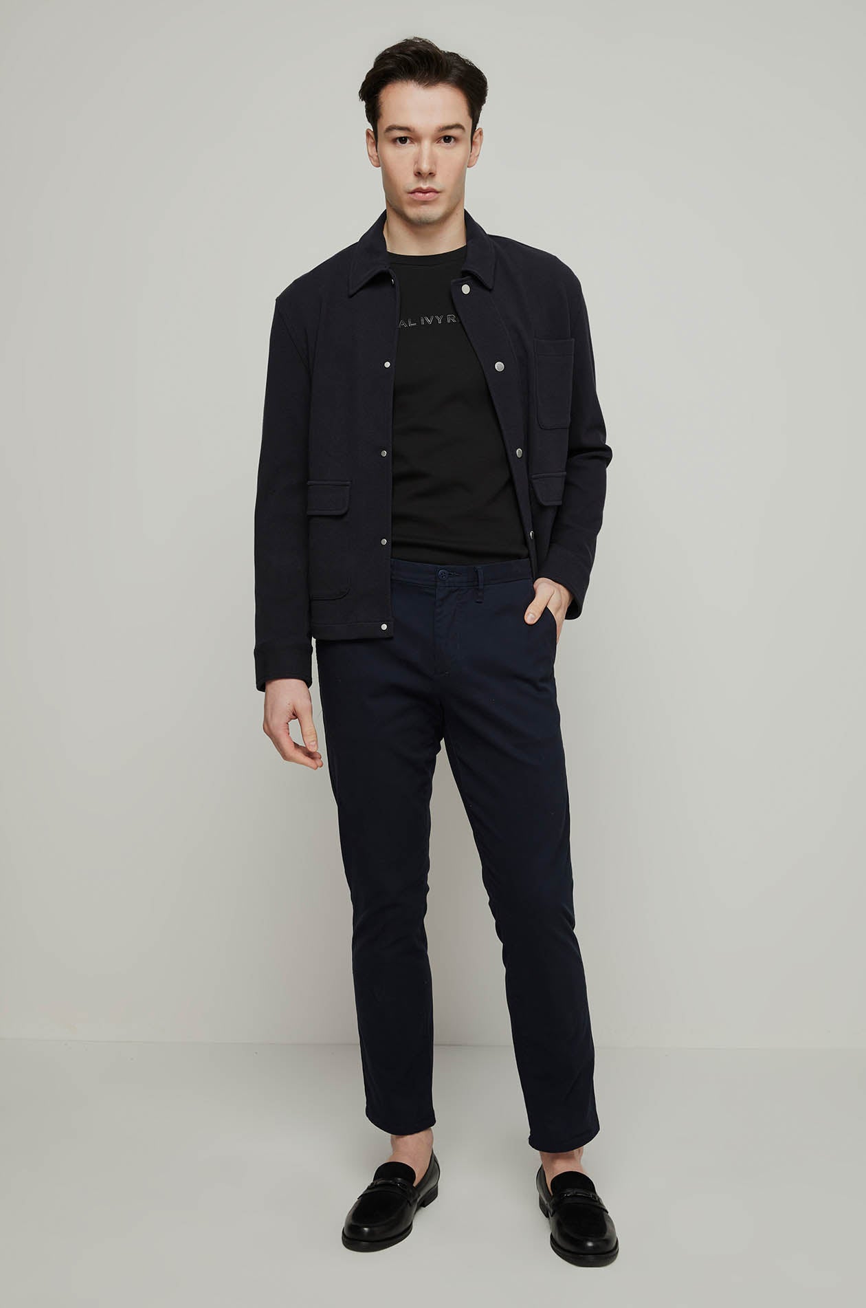 TYPO LEATHER LOGO GRAPHIC TEE