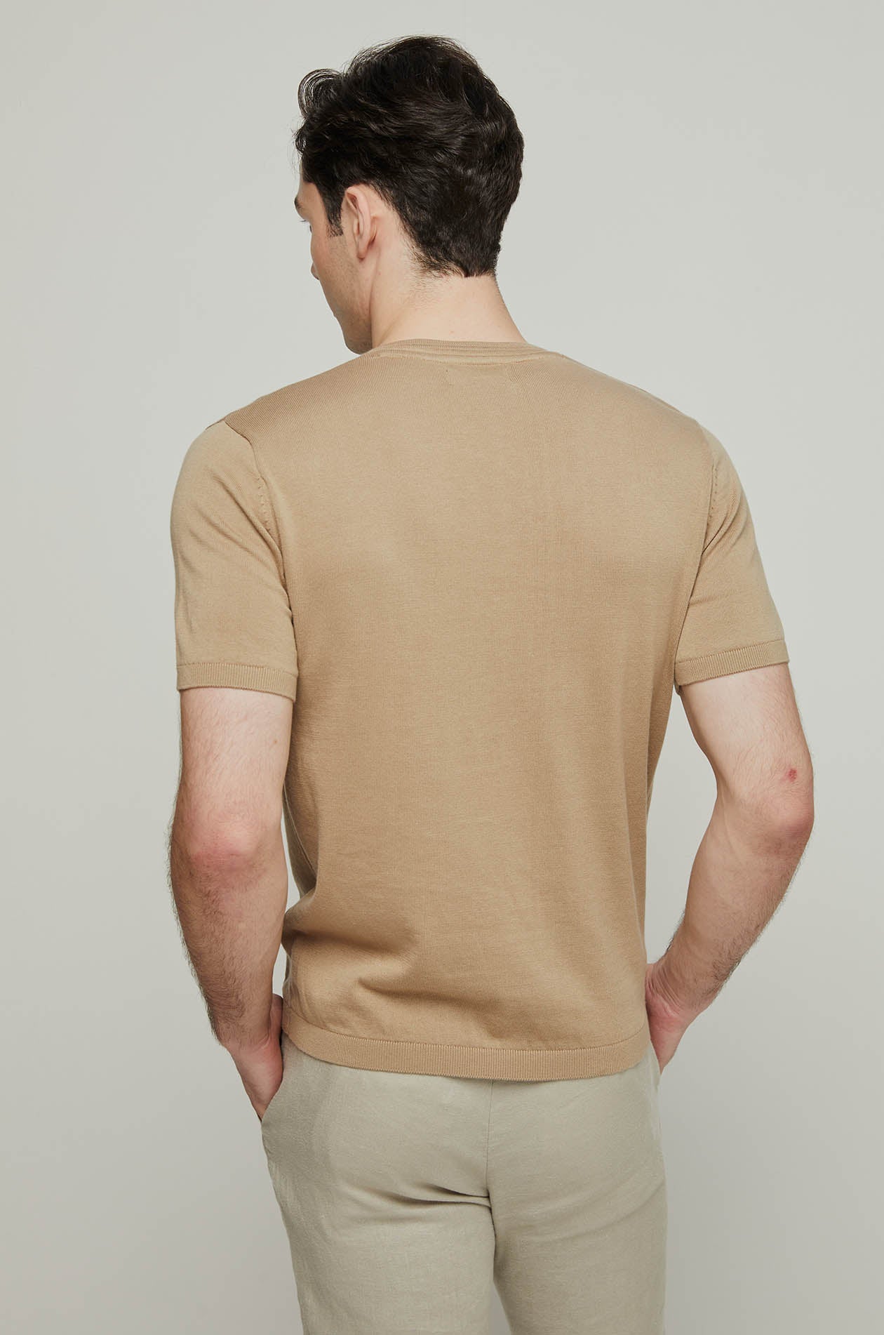 MIRRORED LOGO KNITTED TEE