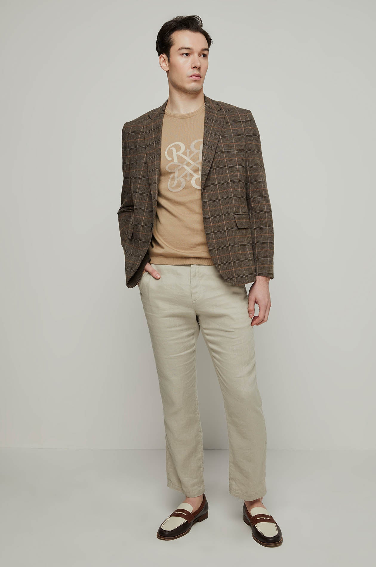 MIRRORED LOGO KNITTED TEE