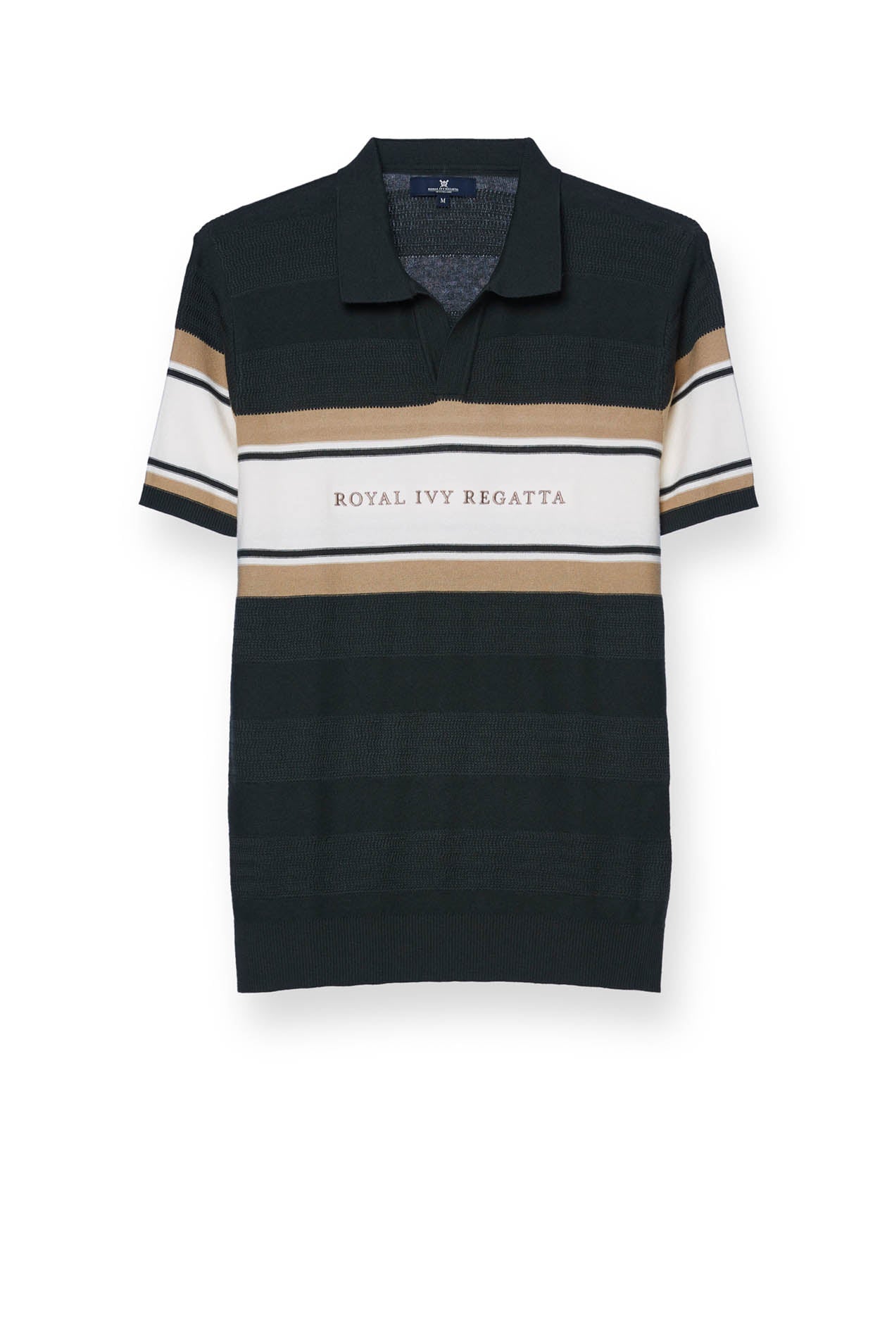 CABLE BORDER WITH LOGO POLO SHIRT Dark Green / XXL