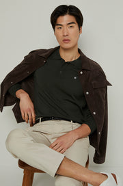 DARK GREEN POLO SWEATSHIRT Dark Green / XXL