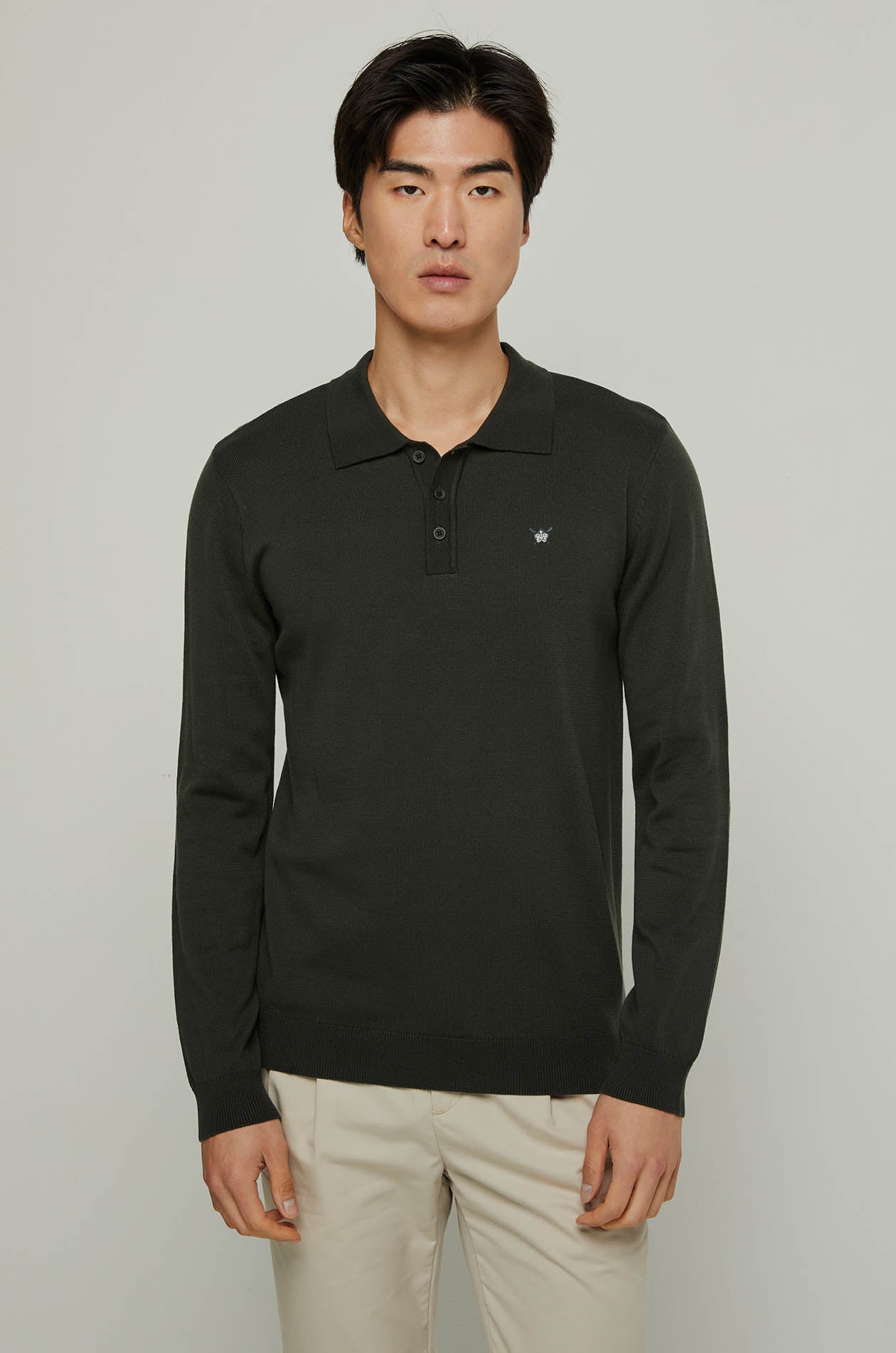 DARK GREEN POLO SWEATSHIRT Dark Green / XXL