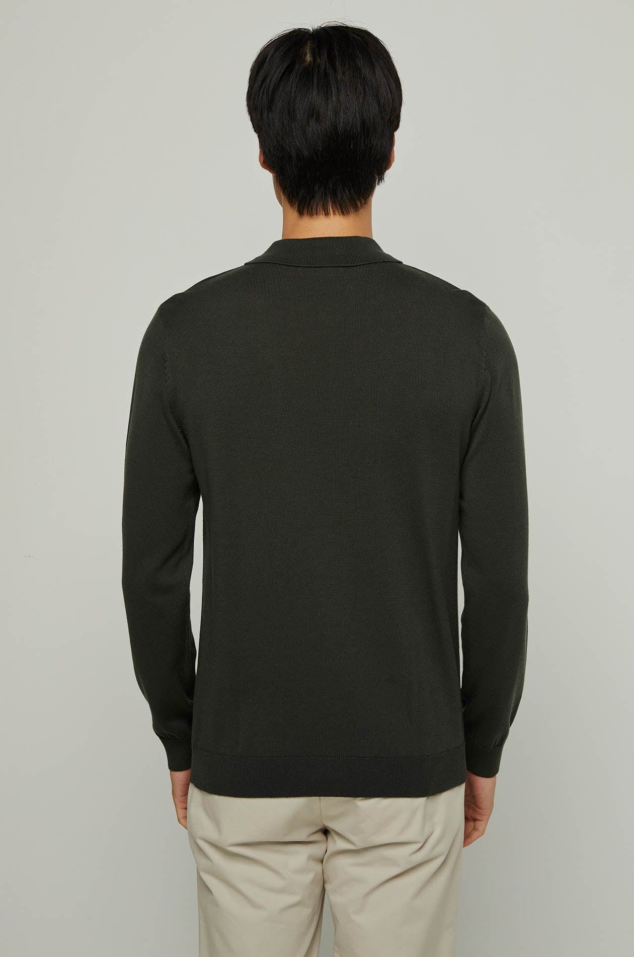 DARK GREEN POLO SWEATSHIRT Dark Green / XXL