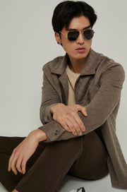 ARGYLE QUILTED OVERSHIRT