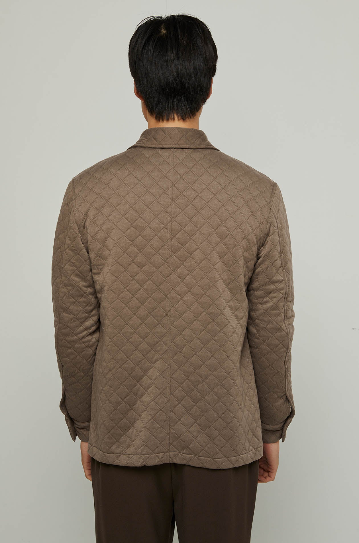 ARGYLE QUILTED OVERSHIRT