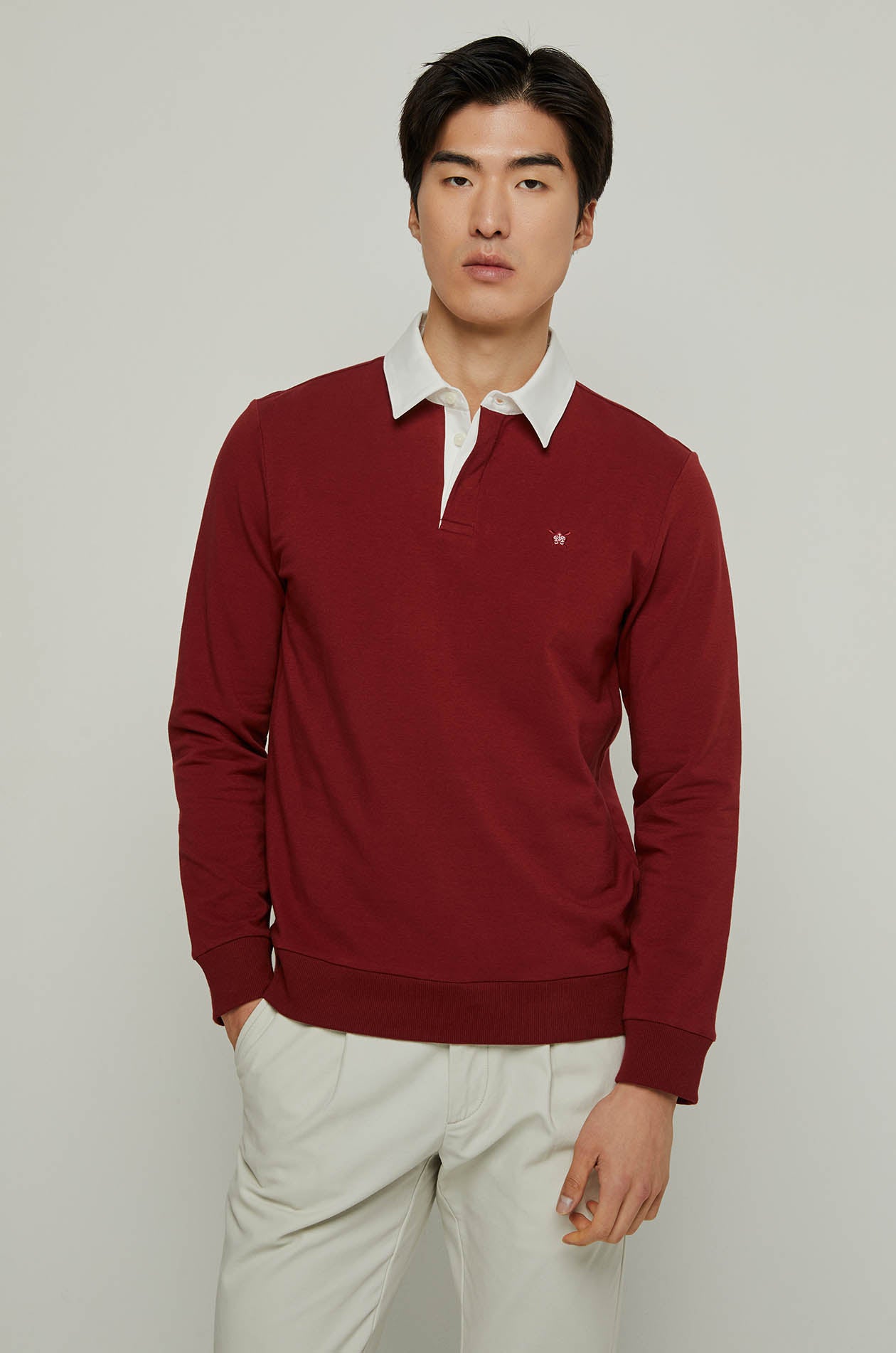 BABY FRENCH TERRY LONG SLEEVE POLO