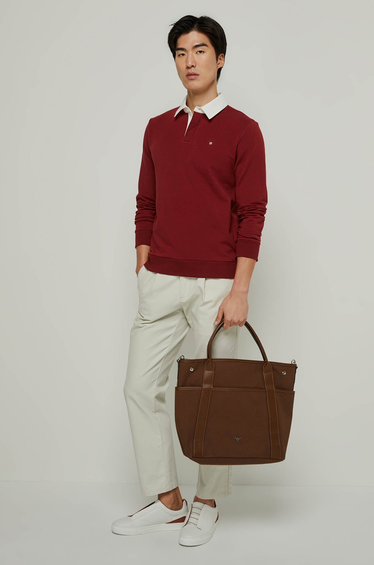 BABY FRENCH TERRY LONG SLEEVE POLO