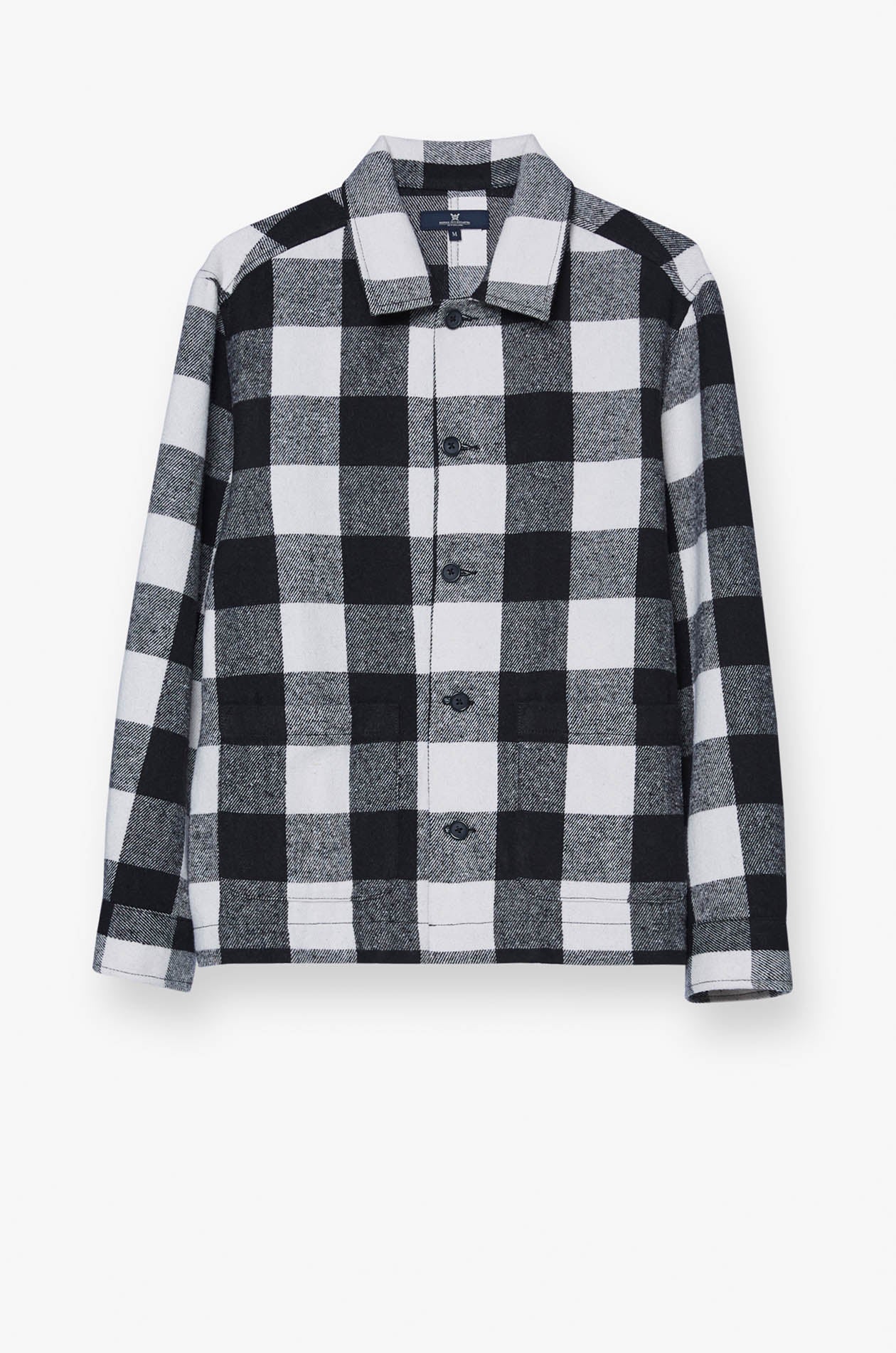 CHECKERED DOUBLE POCKET SHIRT Black / XXL