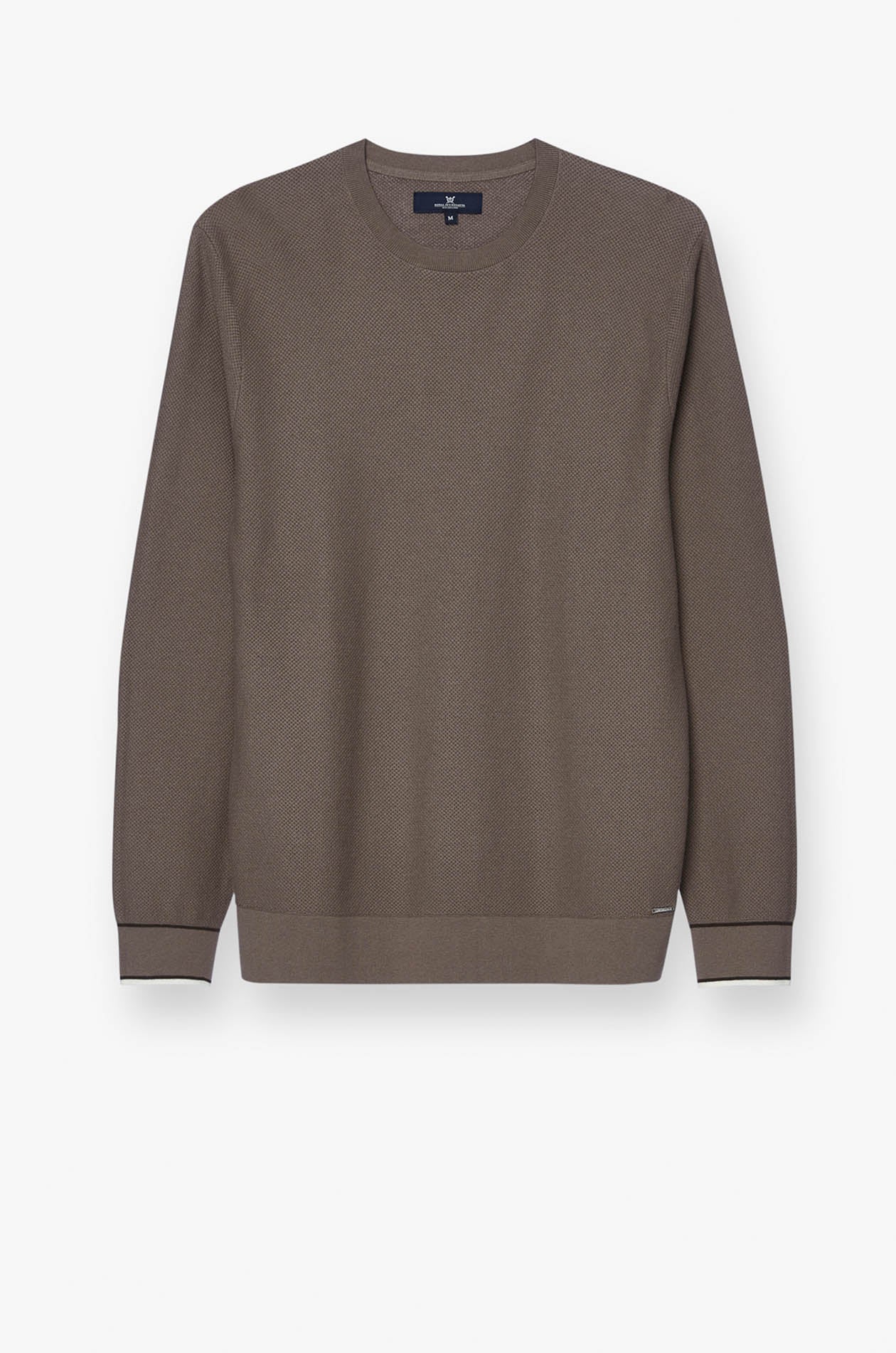 WAFFLE TEXTURED KNITTED TEE Dark Green / XXL