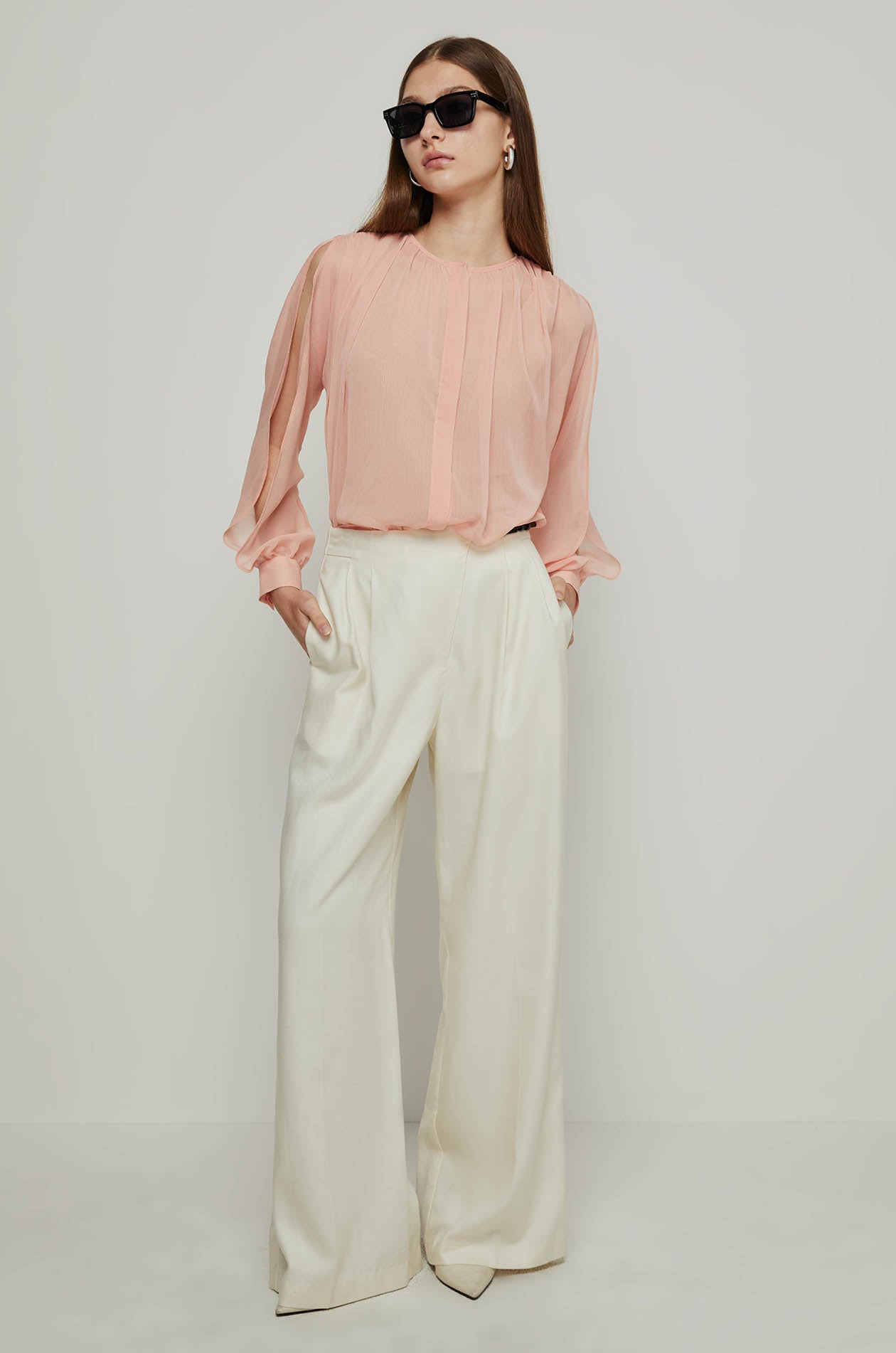 SLIT SLEEVE BLOUSE