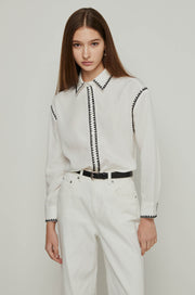 CONTRAST STITCHING SHIRT