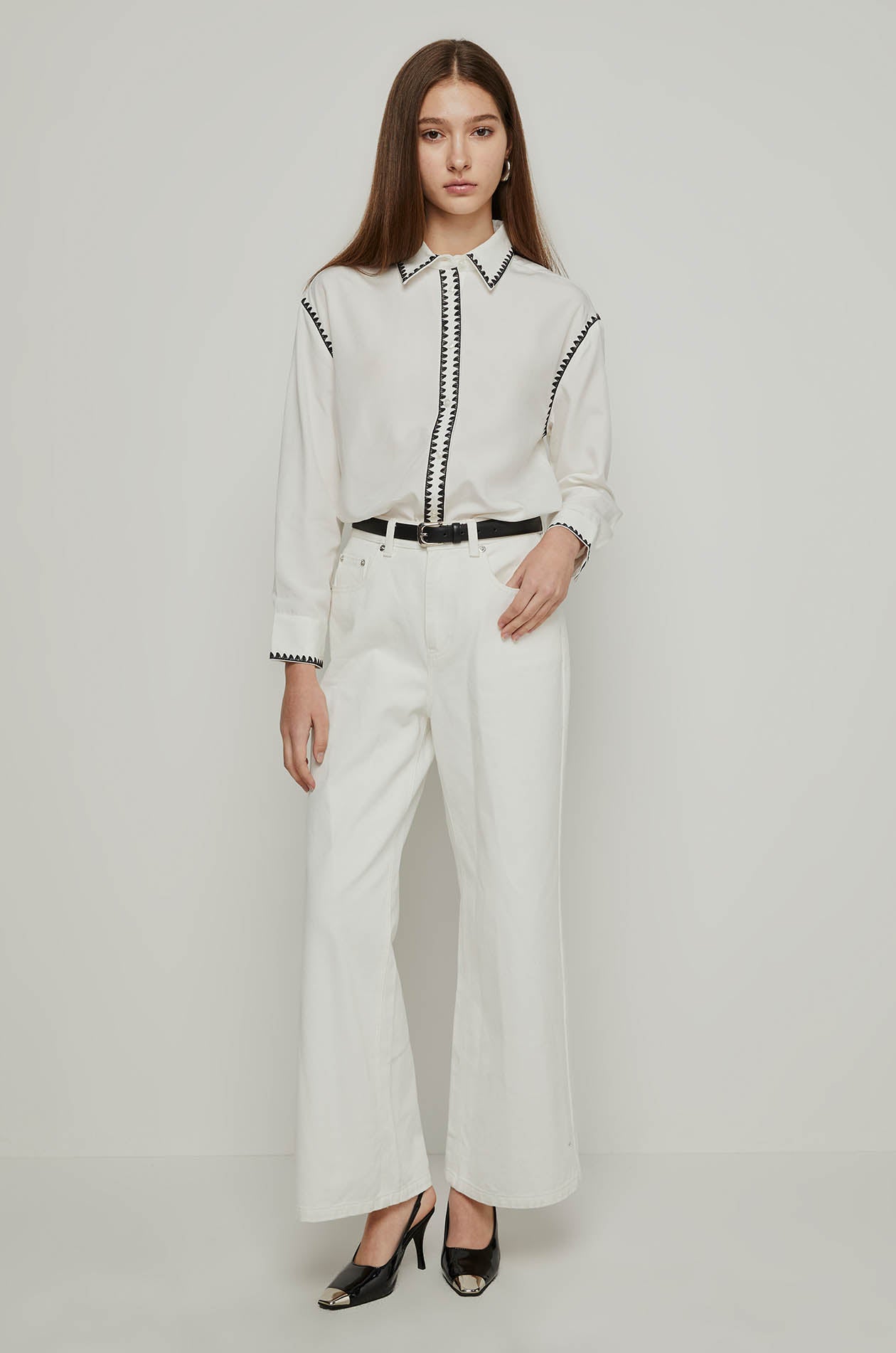 CONTRAST STITCHING SHIRT