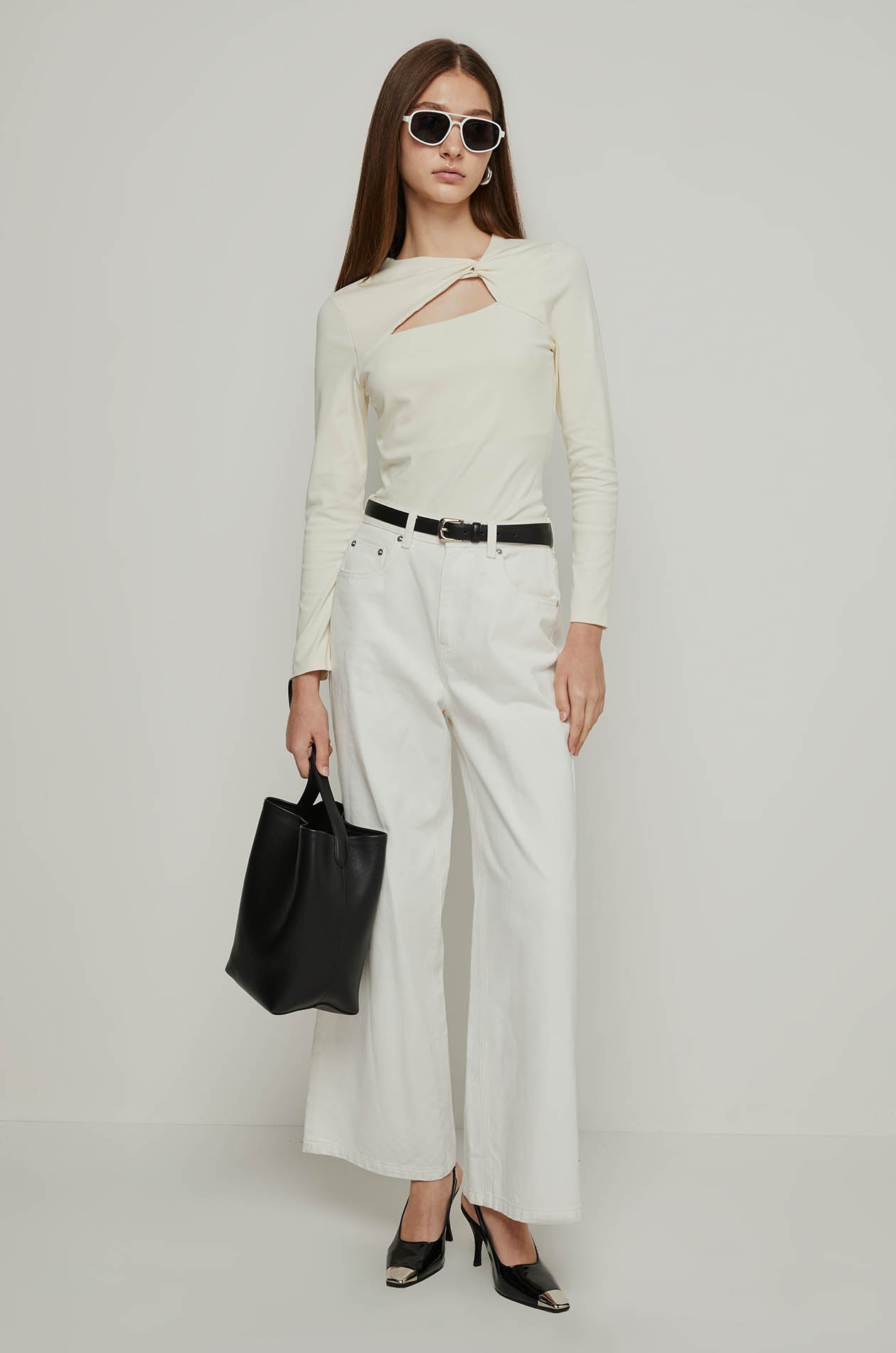 TWIST DETAIL LONG SLEEVE TOP