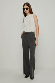 HERRINGBONE WIDE LEG PANTS