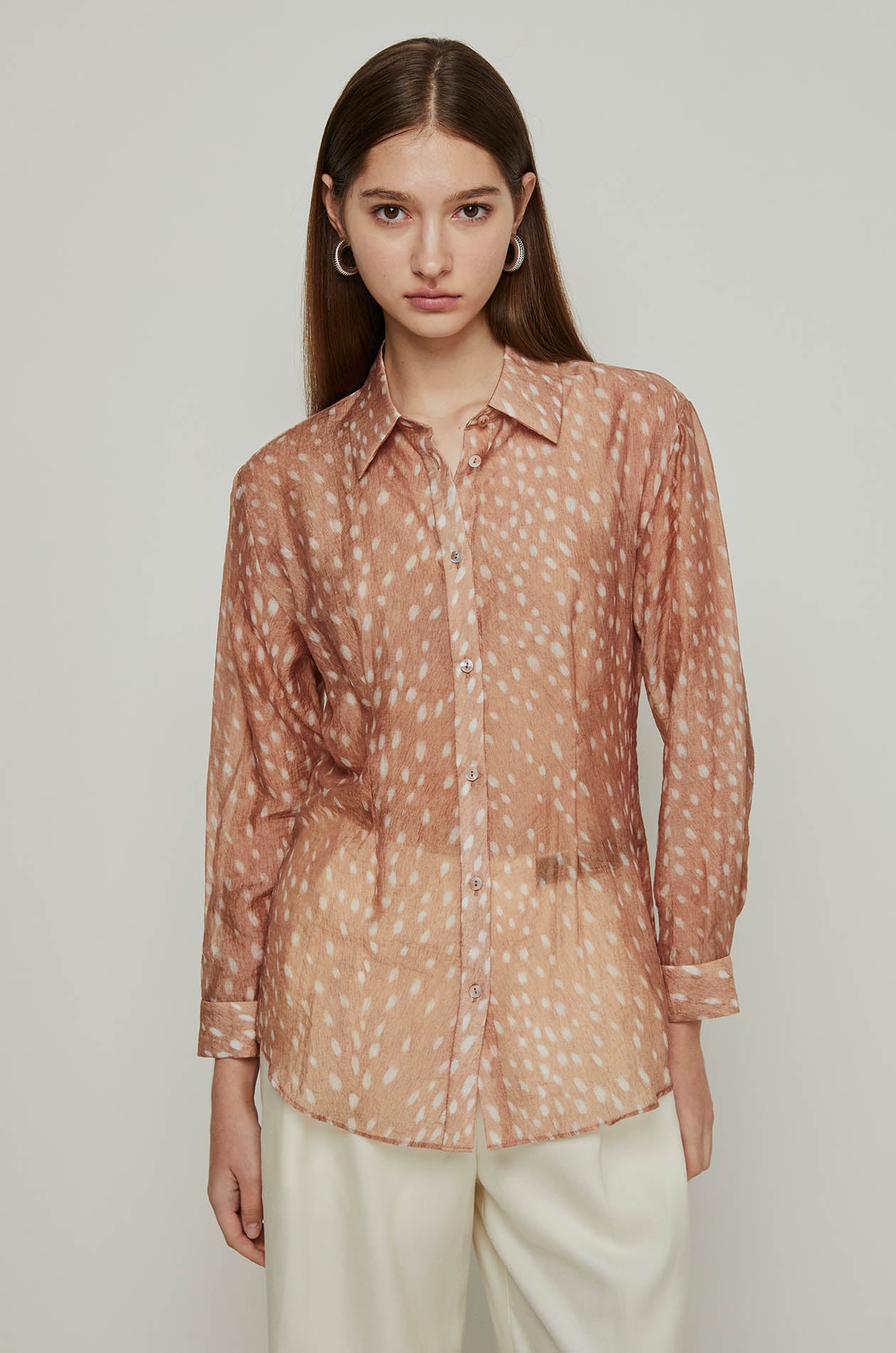 FAWN PRINTED LONG SLEEVE SHIRT