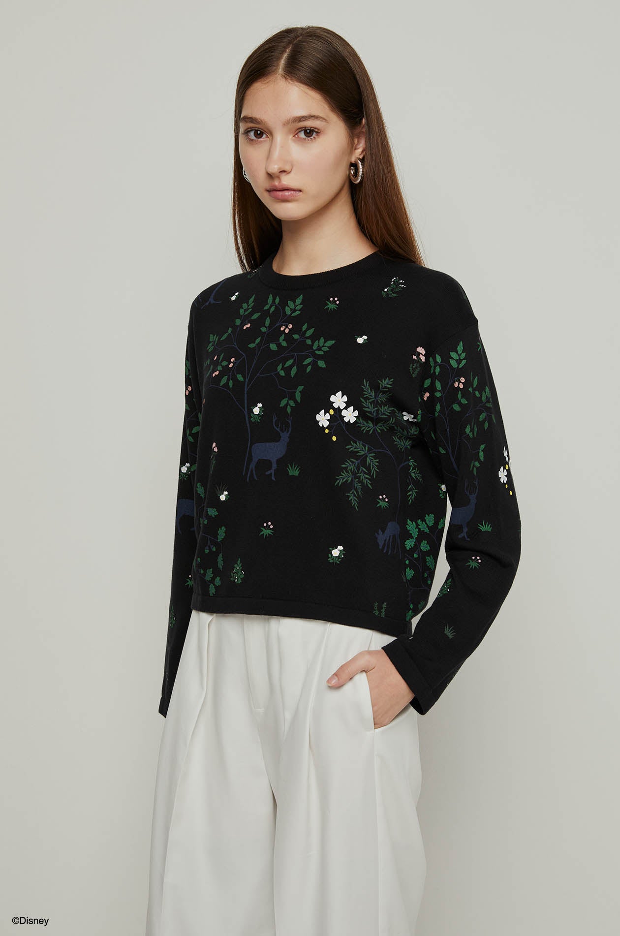 BAMBI IN THE FOREST LONG SLEEVE TOP