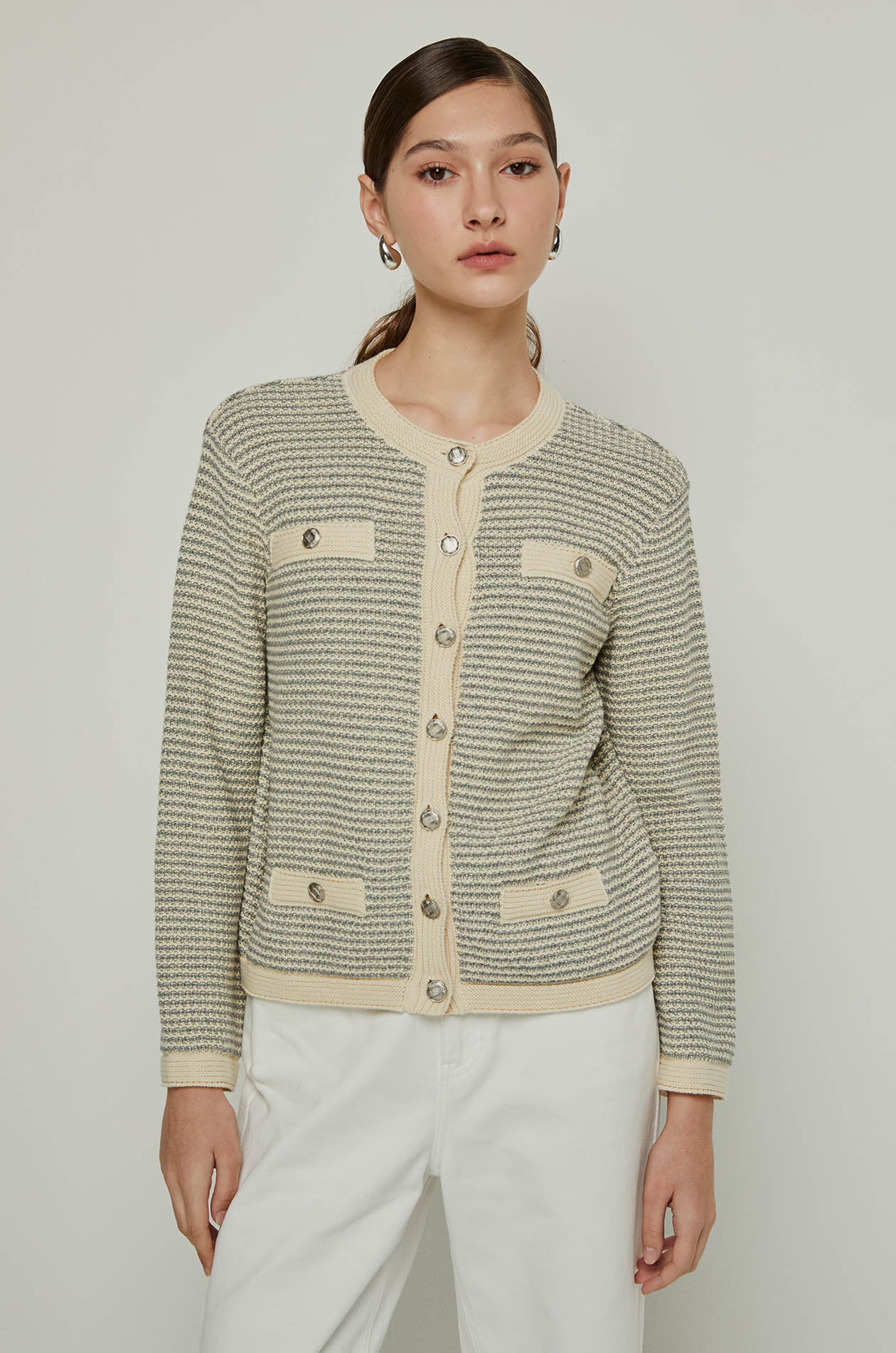 BUTTON-UP KNITTED CARDIGAN