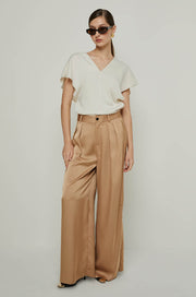 SATIN WIDE LEG PANTS