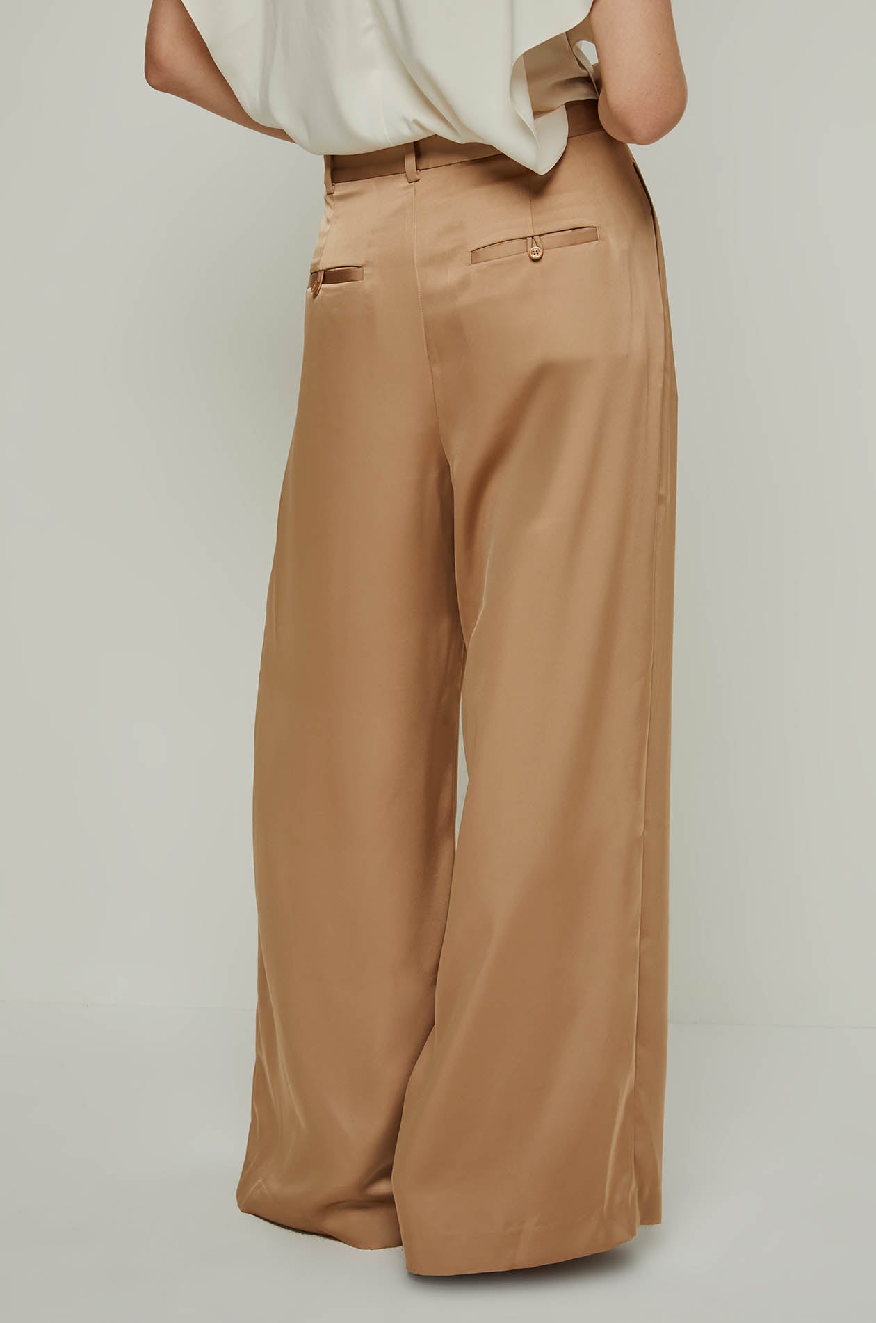SATIN WIDE LEG PANTS