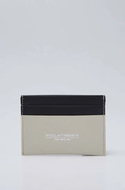 CONTRAST LEATHER CARD HOLDER