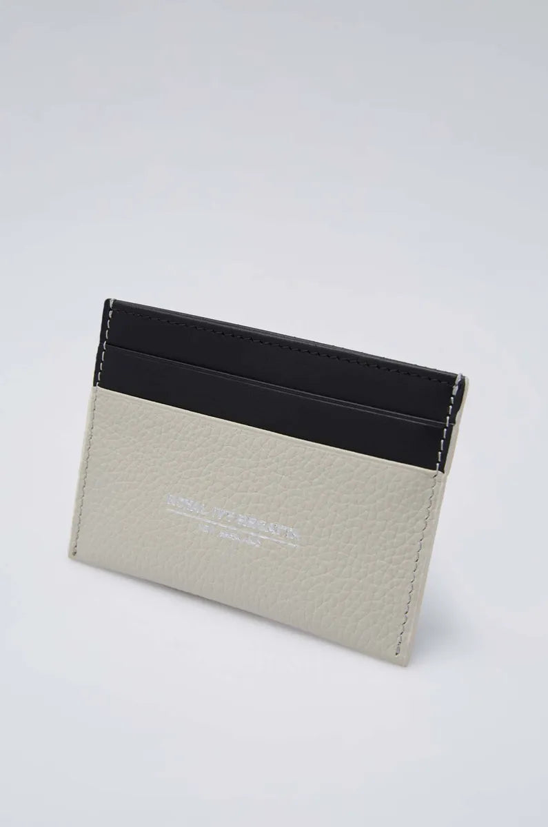 CONTRAST LEATHER CARD HOLDER