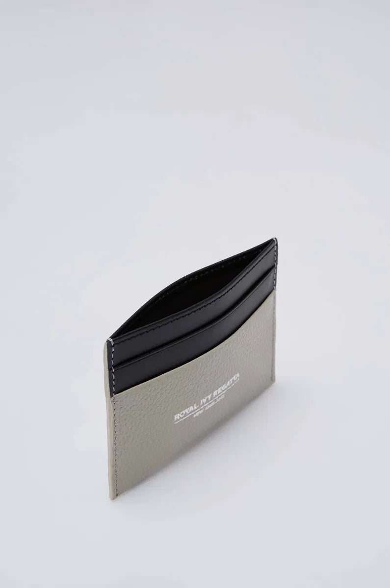 CONTRAST LEATHER CARD HOLDER