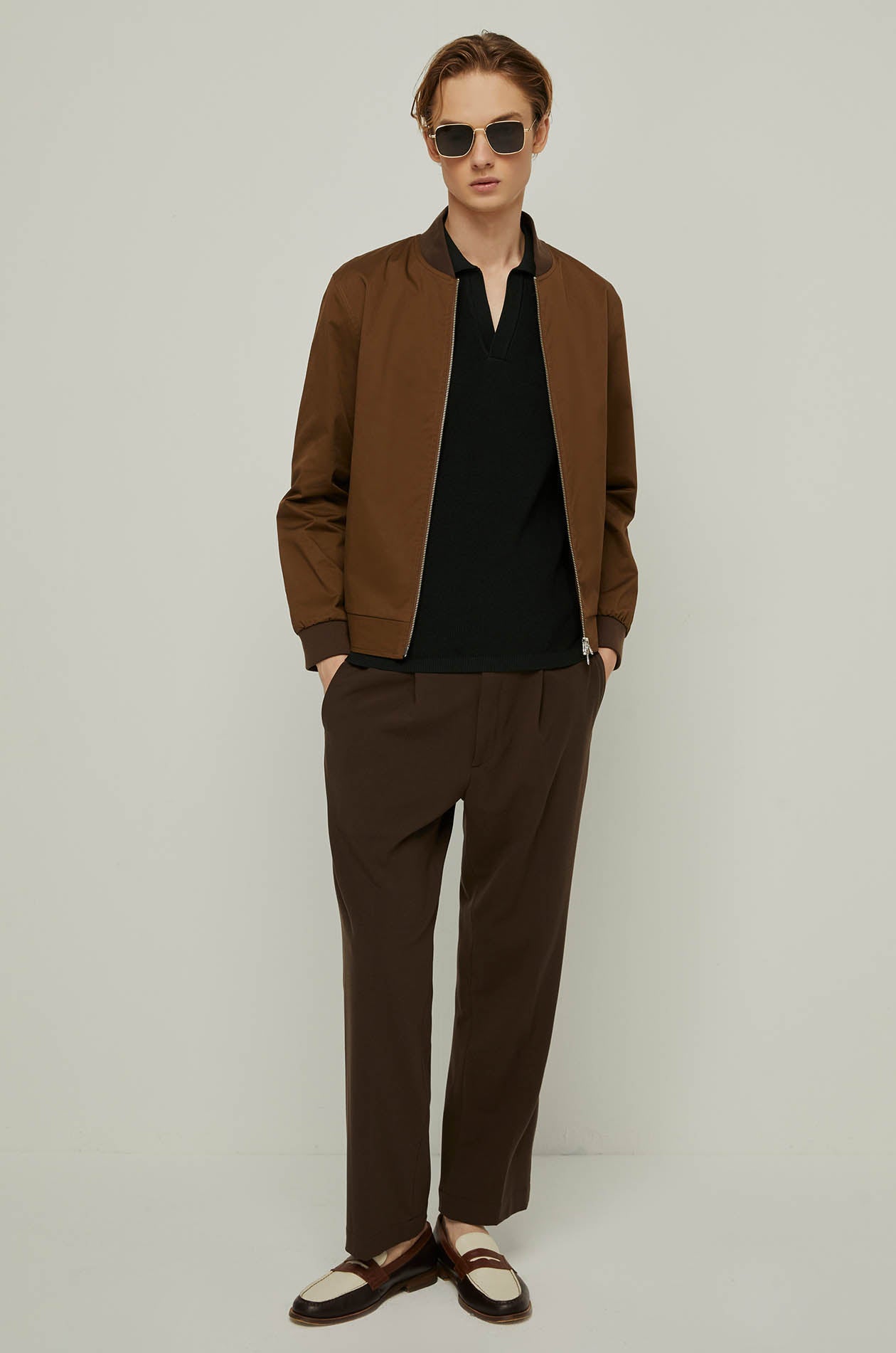STRIPED JACQUARD KNIT POLO
