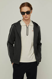 RIR RACING LOGO HALF-ZIP POLO