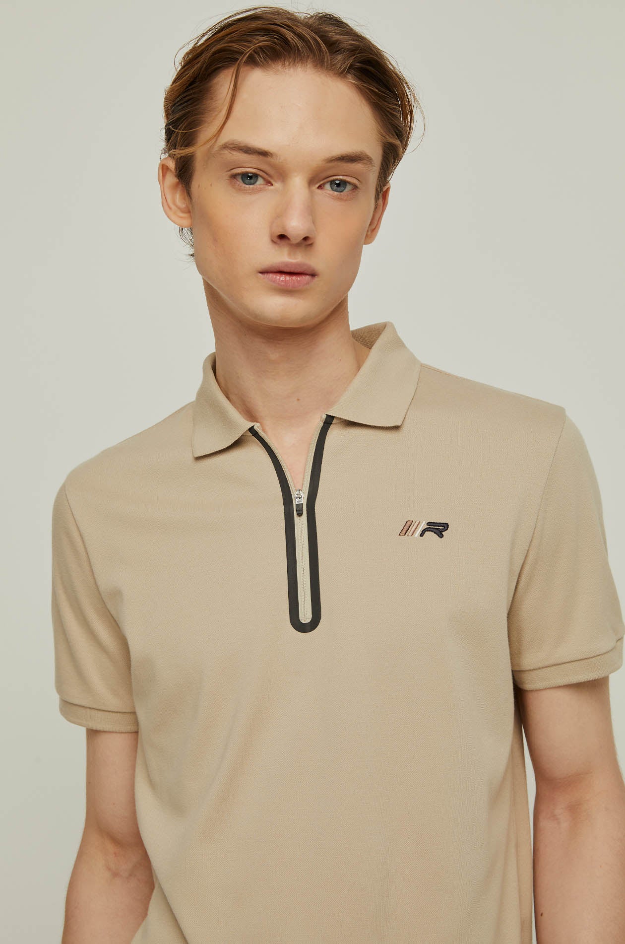 RIR RACING LOGO HALF-ZIP POLO