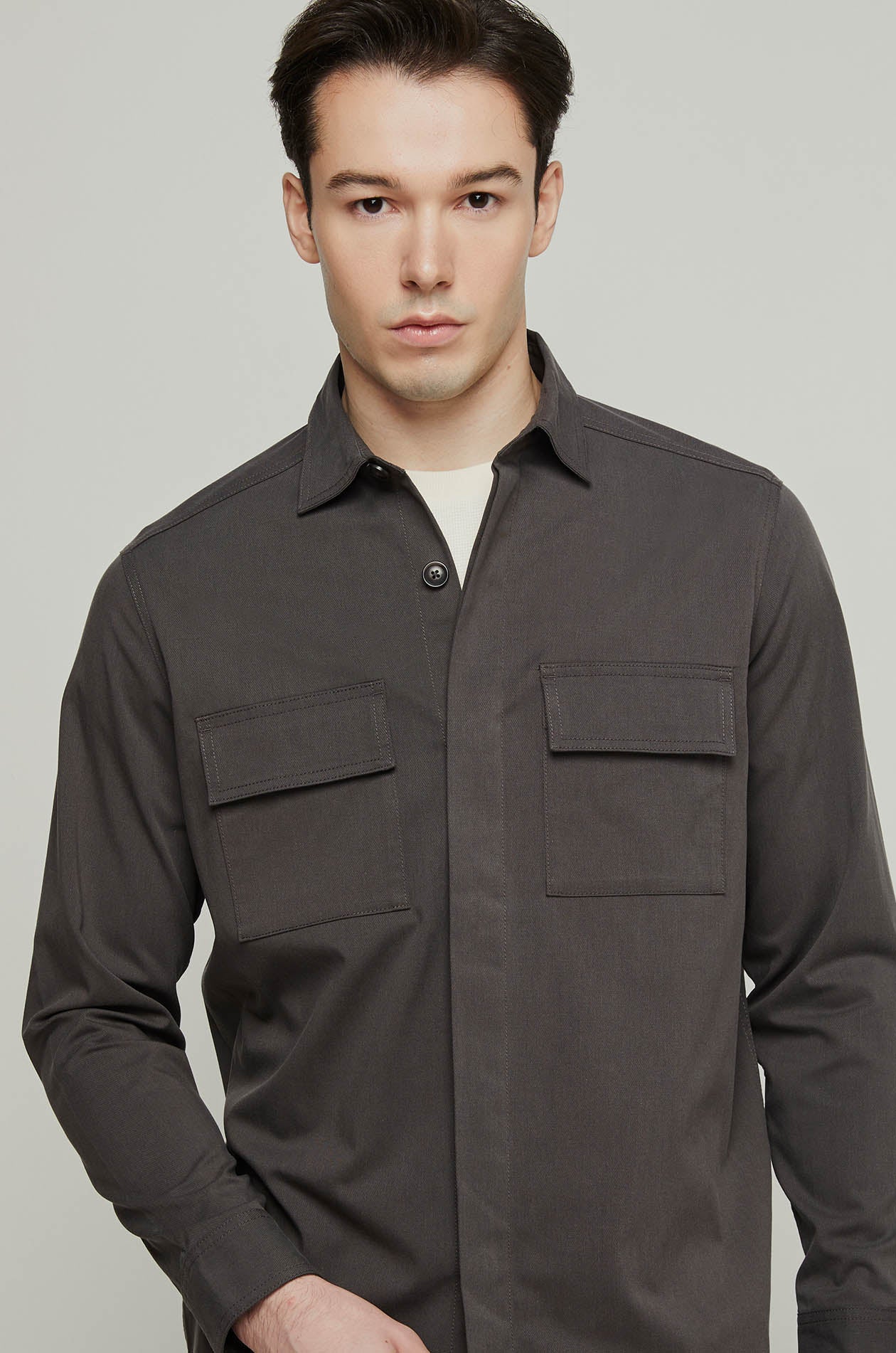 TWILL DOUBLE POCKET OVERSHIRT