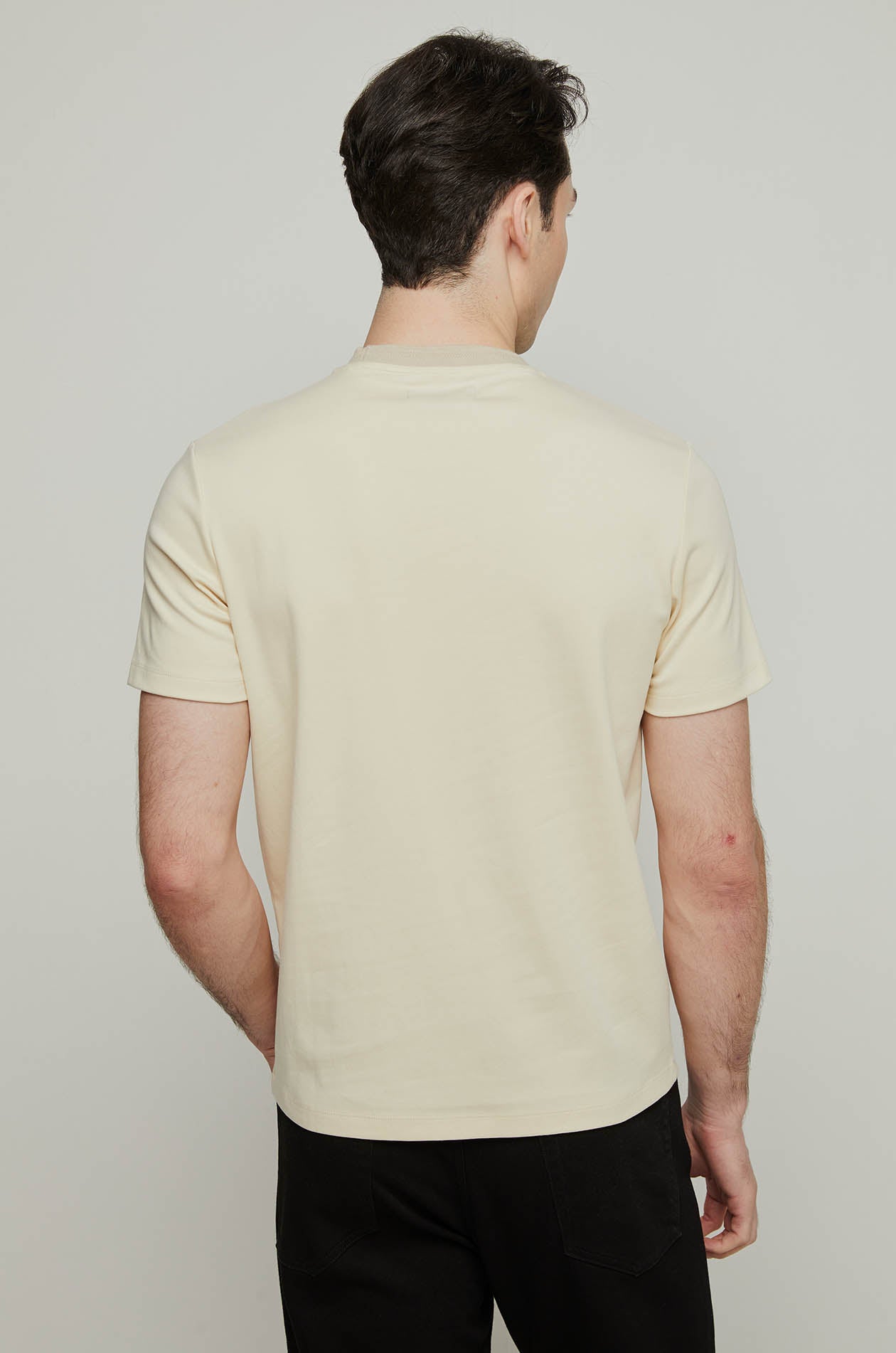 STRIPED JACQUARD COLLAR TEE