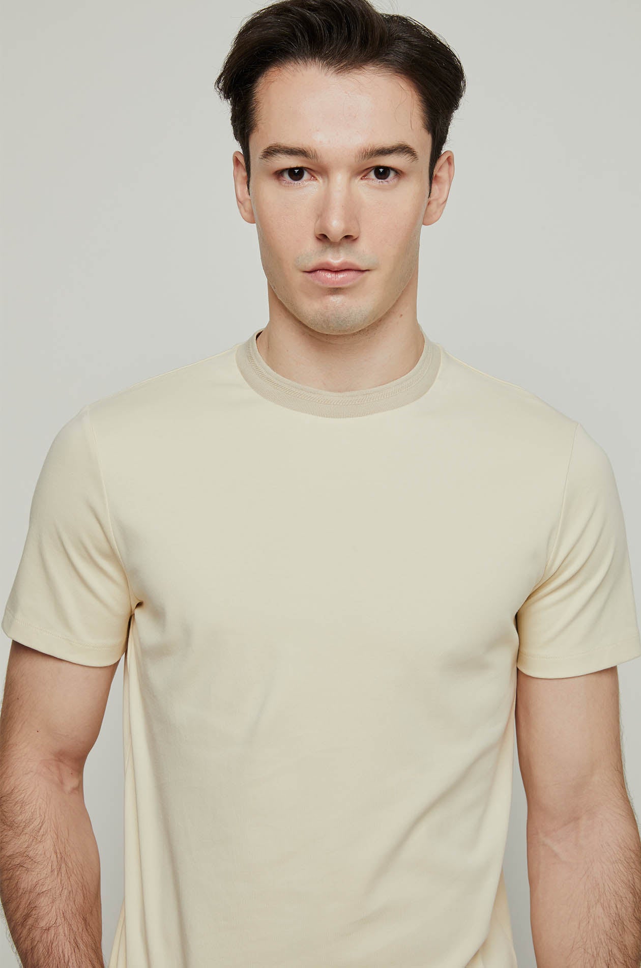 STRIPED JACQUARD COLLAR TEE