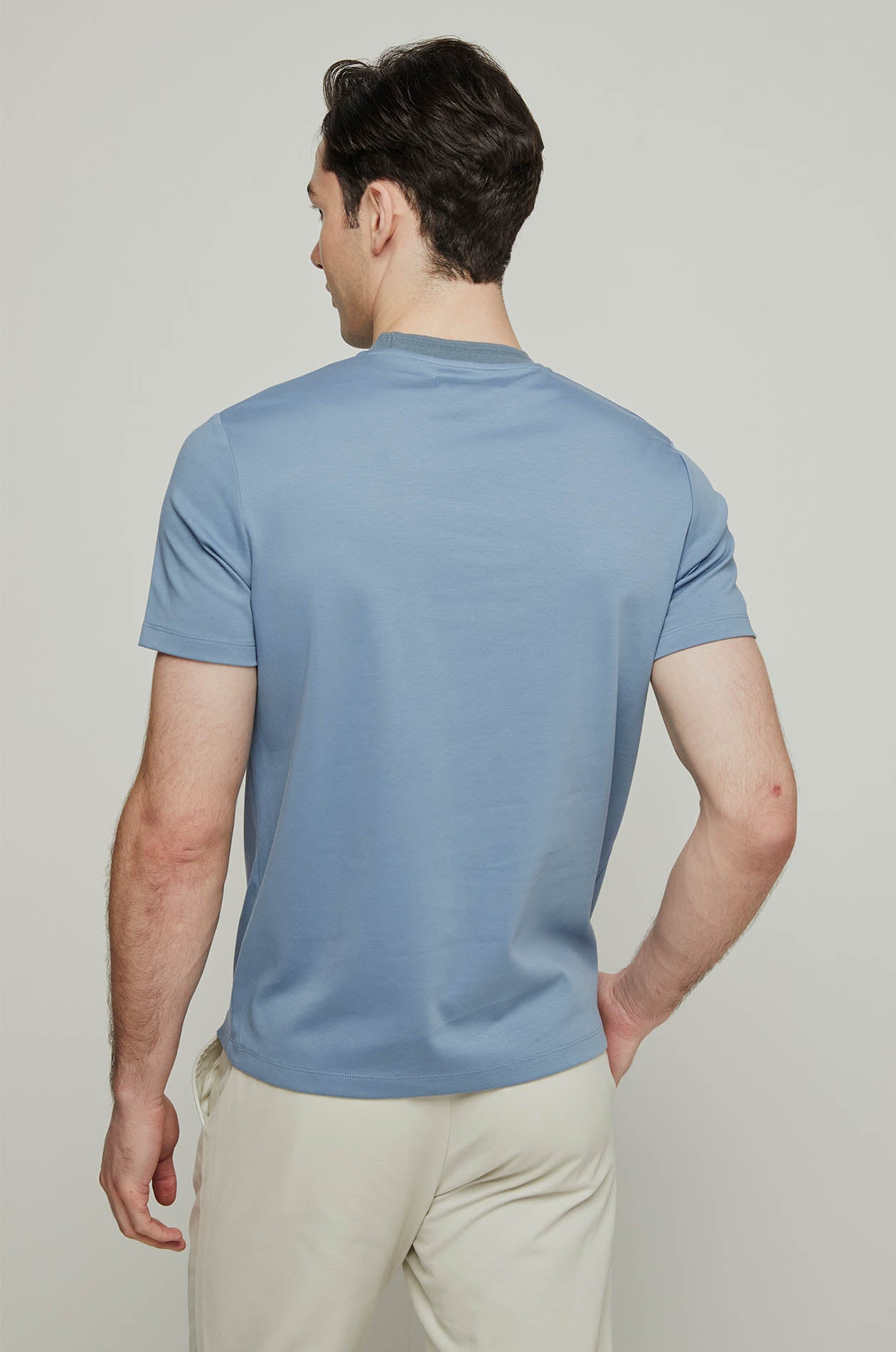 STRIPED JACQUARD COLLAR TEE