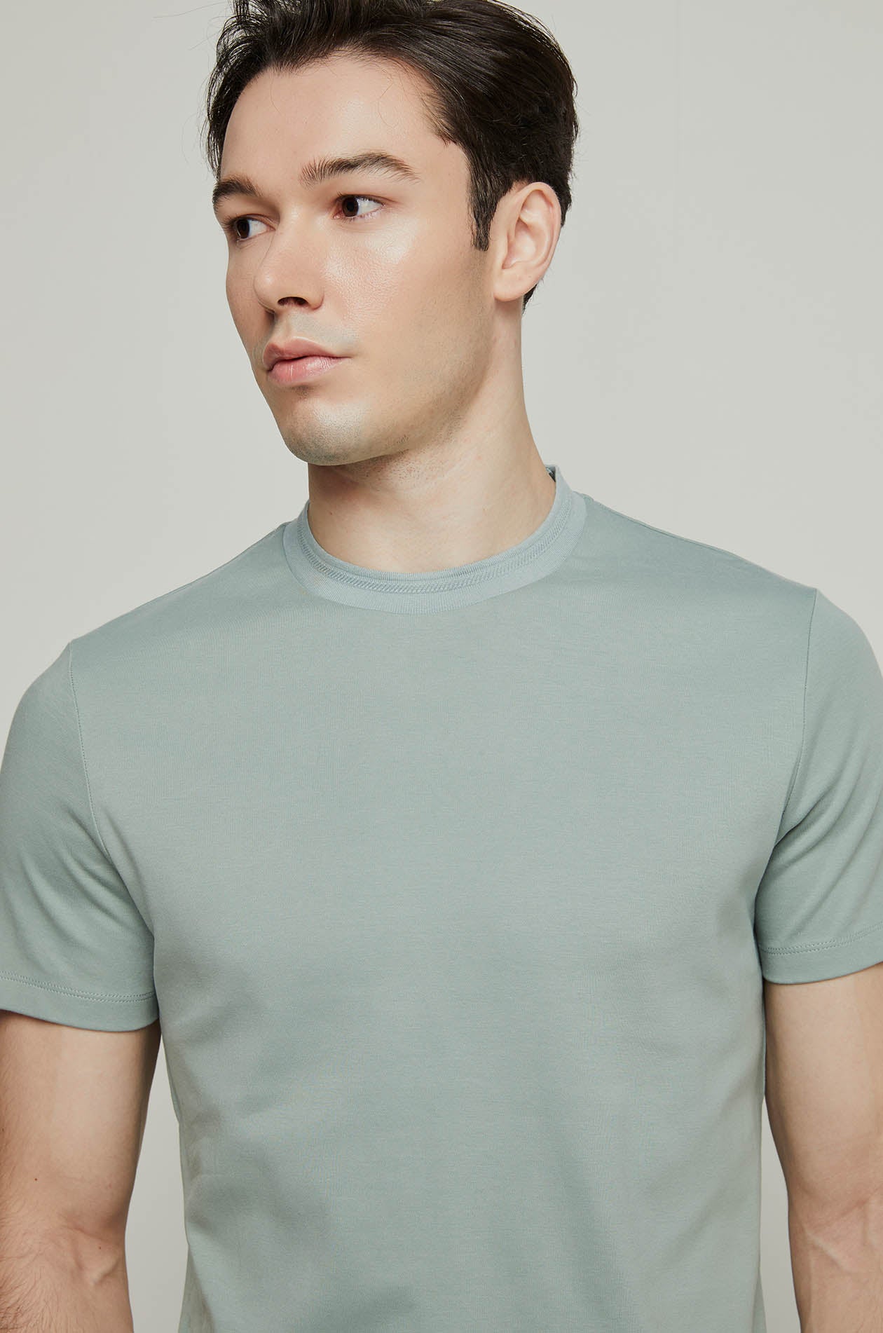 STRIPED JACQUARD COLLAR TEE