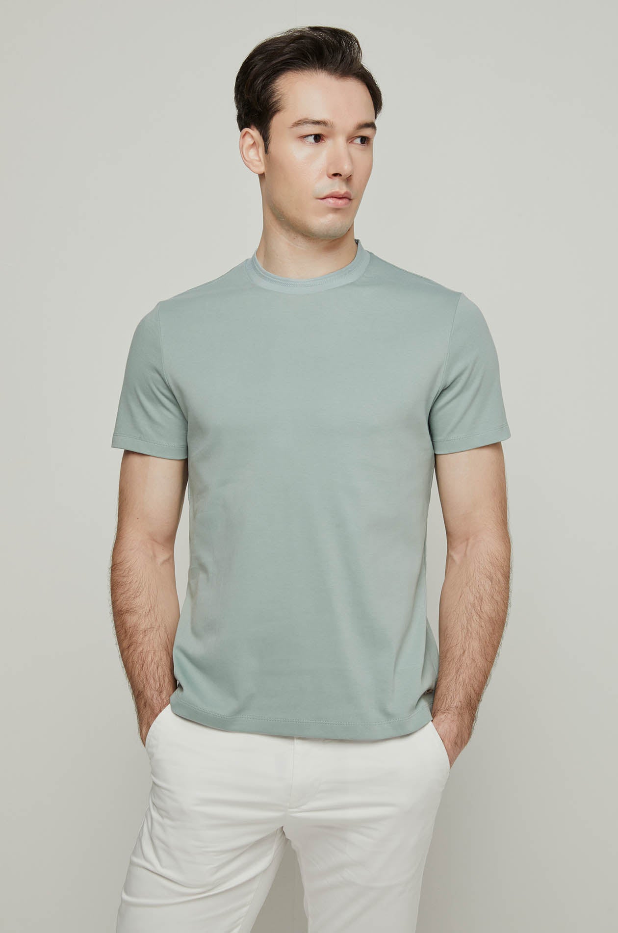 STRIPED JACQUARD COLLAR TEE