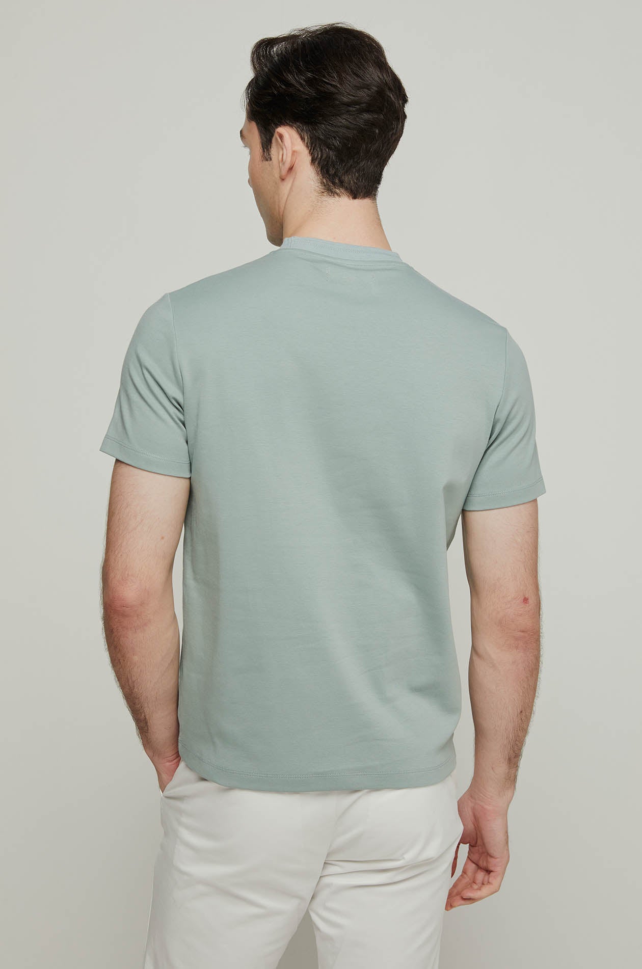 STRIPED JACQUARD COLLAR TEE