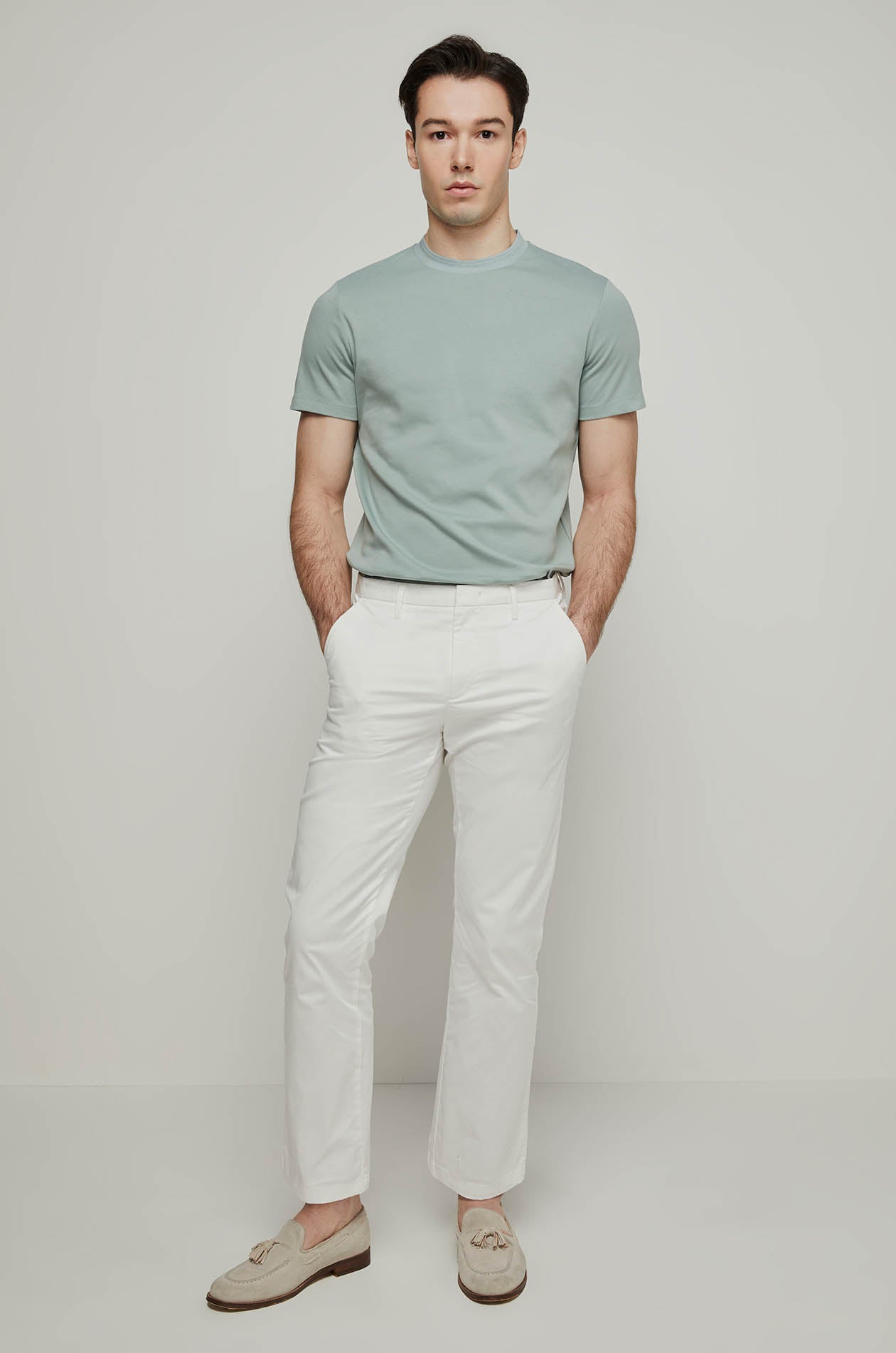 STRIPED JACQUARD COLLAR TEE