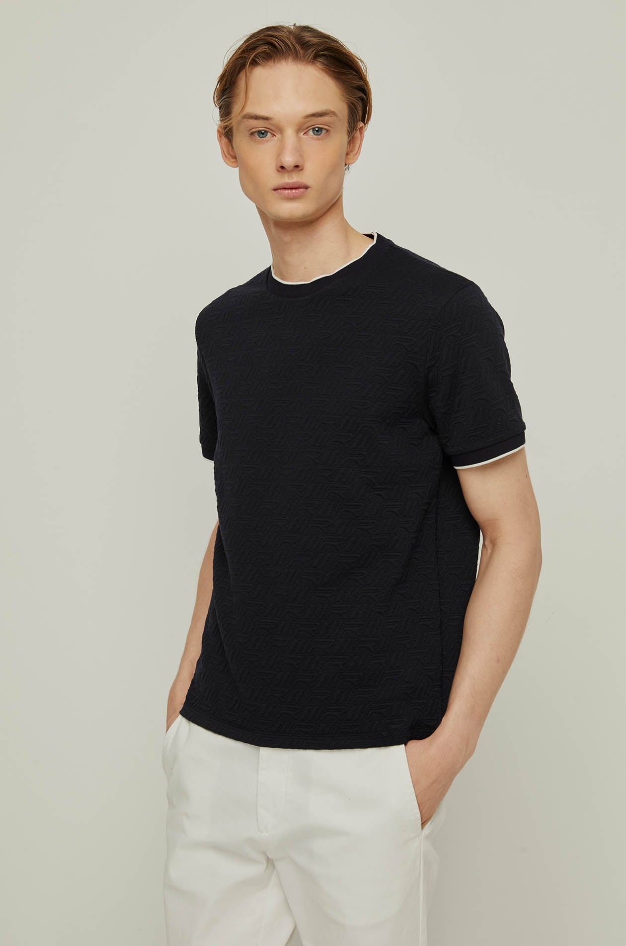R MONOGRAM JACQUARD TEE