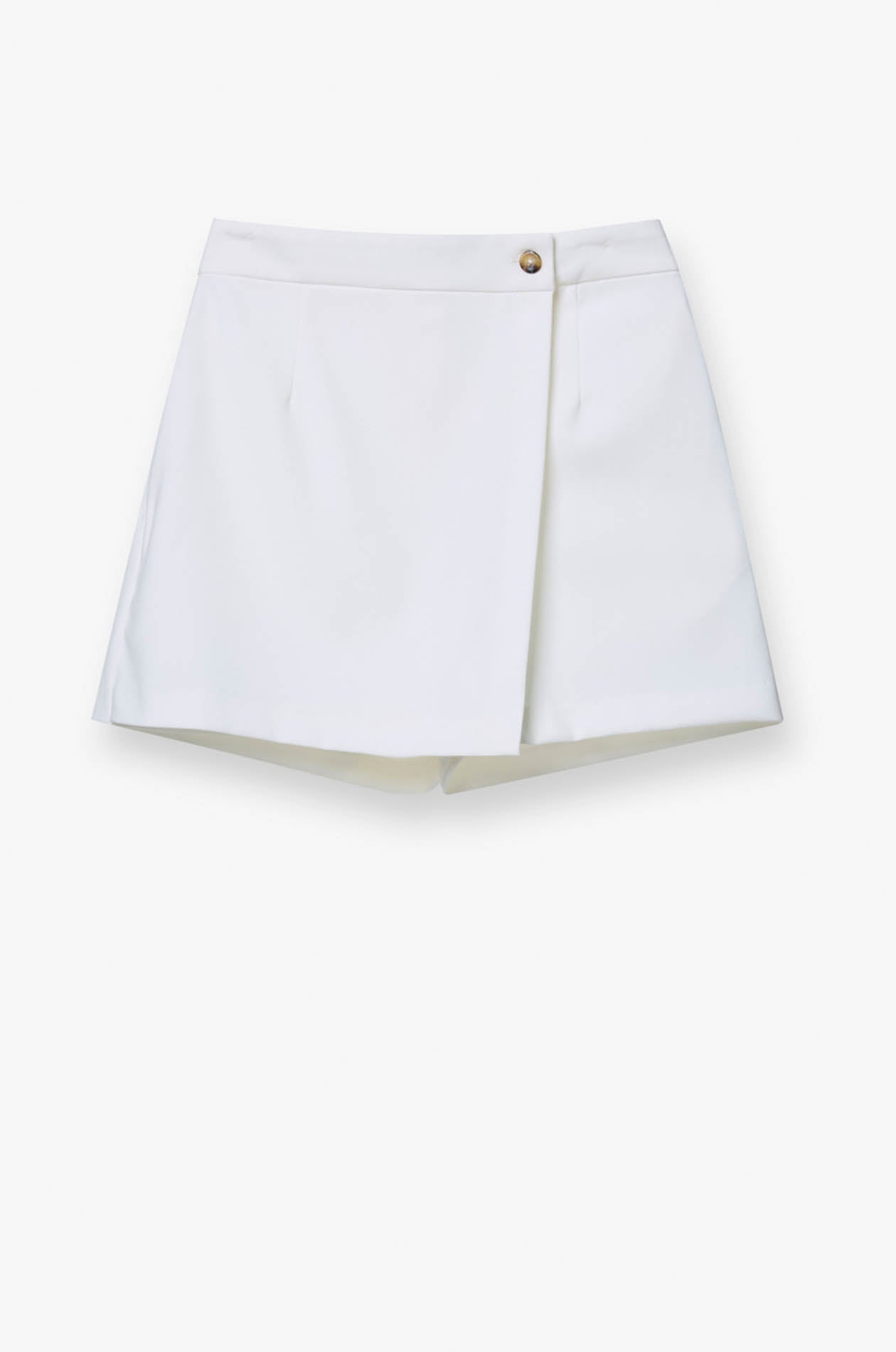 WHITE WRAP SKORT